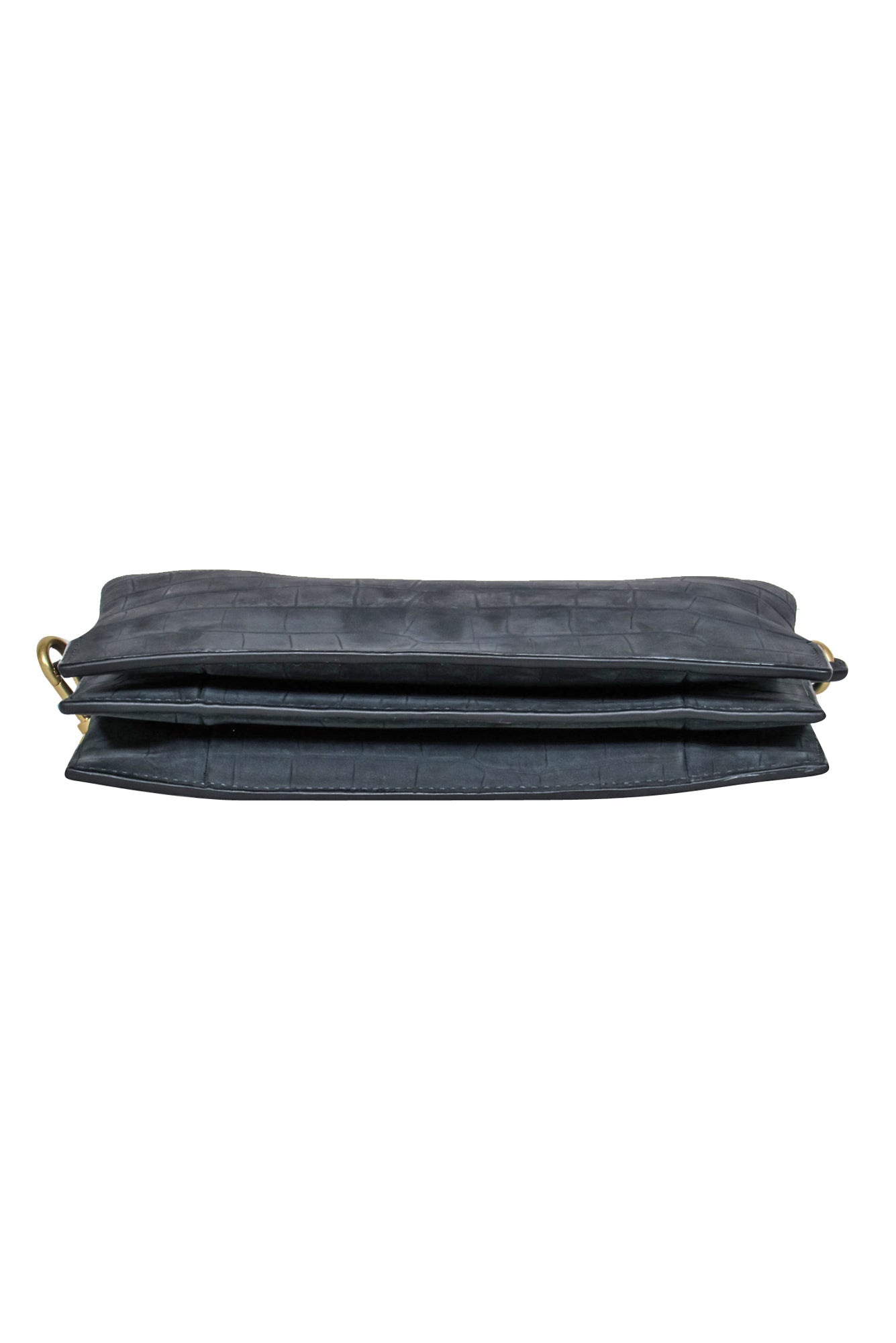 All Saints Matte Grey Croc-Embossed Calfskin: The Ultimate Crossbody Bag