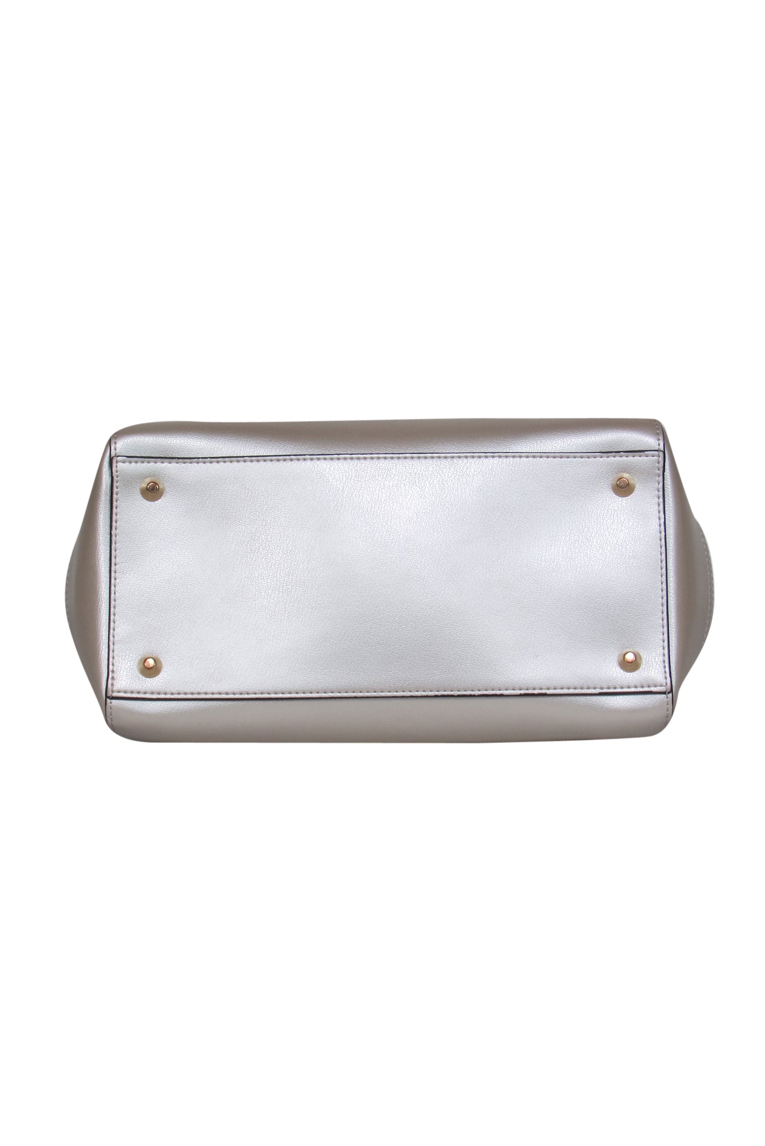 Cromia Creamy Convertible Leather Purse with Gorgeous Gold Frame