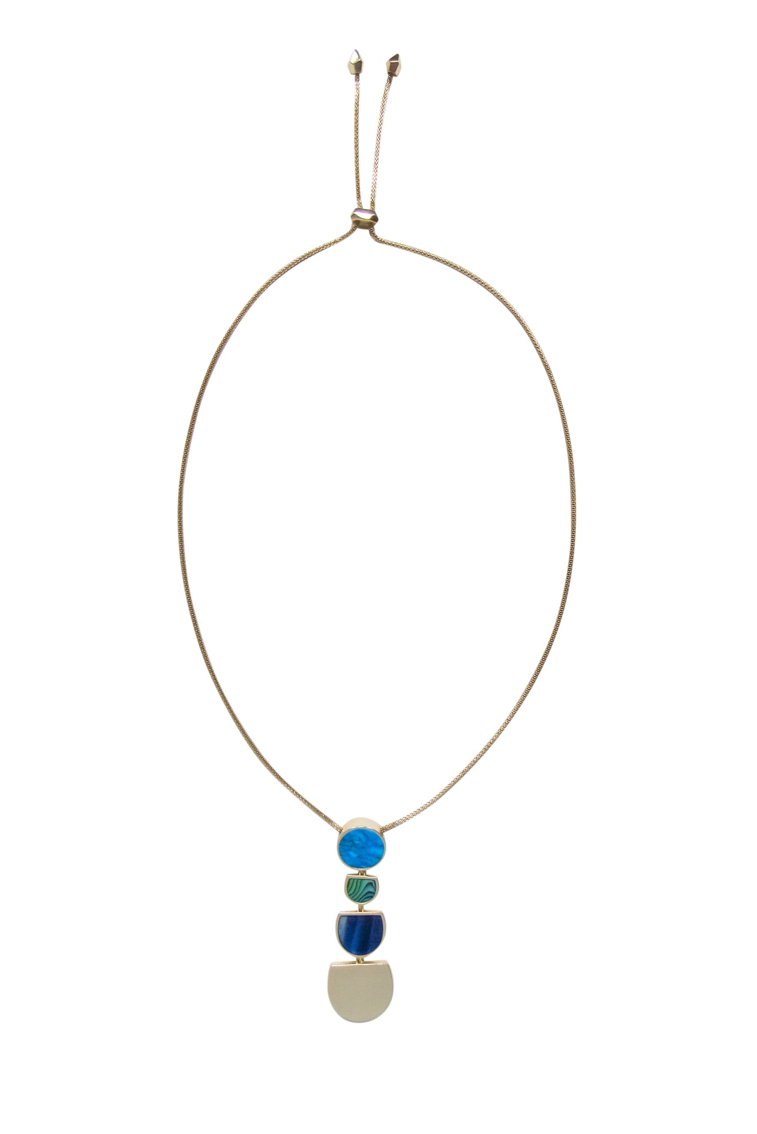Kendra Scott - Stunning Turquoise & Blue Gold 'Luna' Pendant Necklace