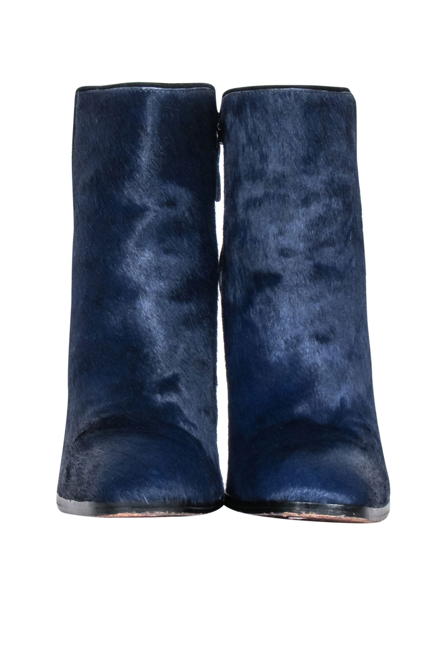 Derek Lam Navy Cow Hair Glam Short Boots - Size 7