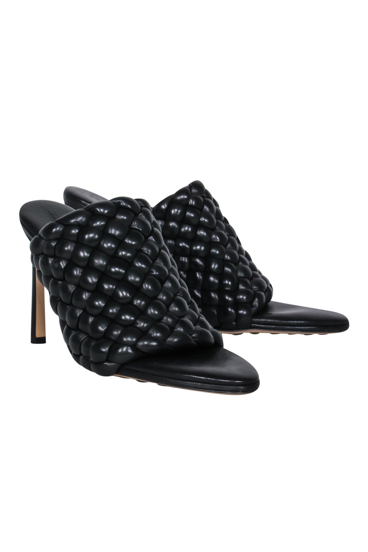 Bottega Veneta Black Quilted Leather Mule Heels - Size 8 - Fashionable & Sophisticated