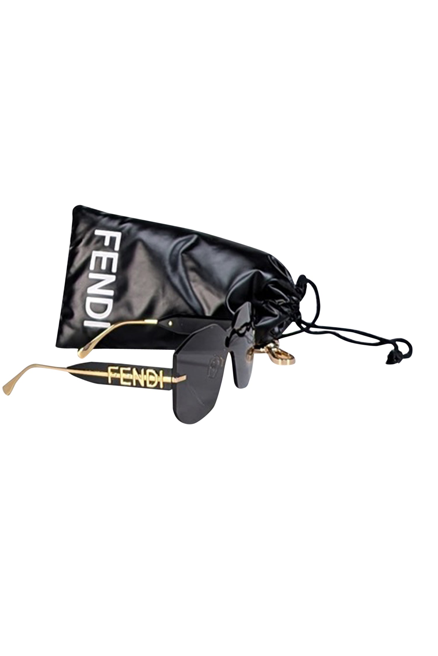 Fendi's Stunning Black Large Frameless Sunglasses