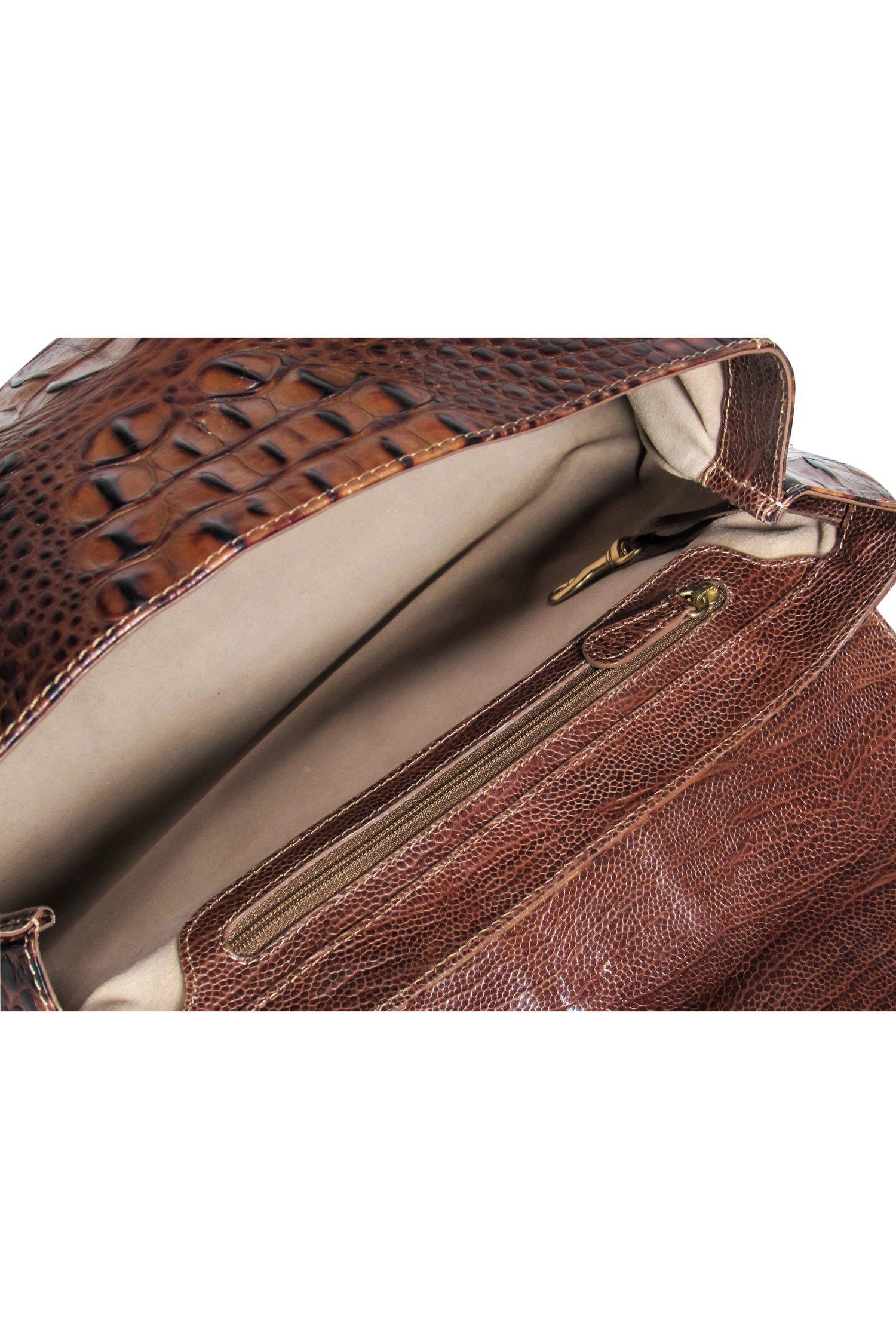 Brahmin's Stunning Brown Alligator Embossed Handbag