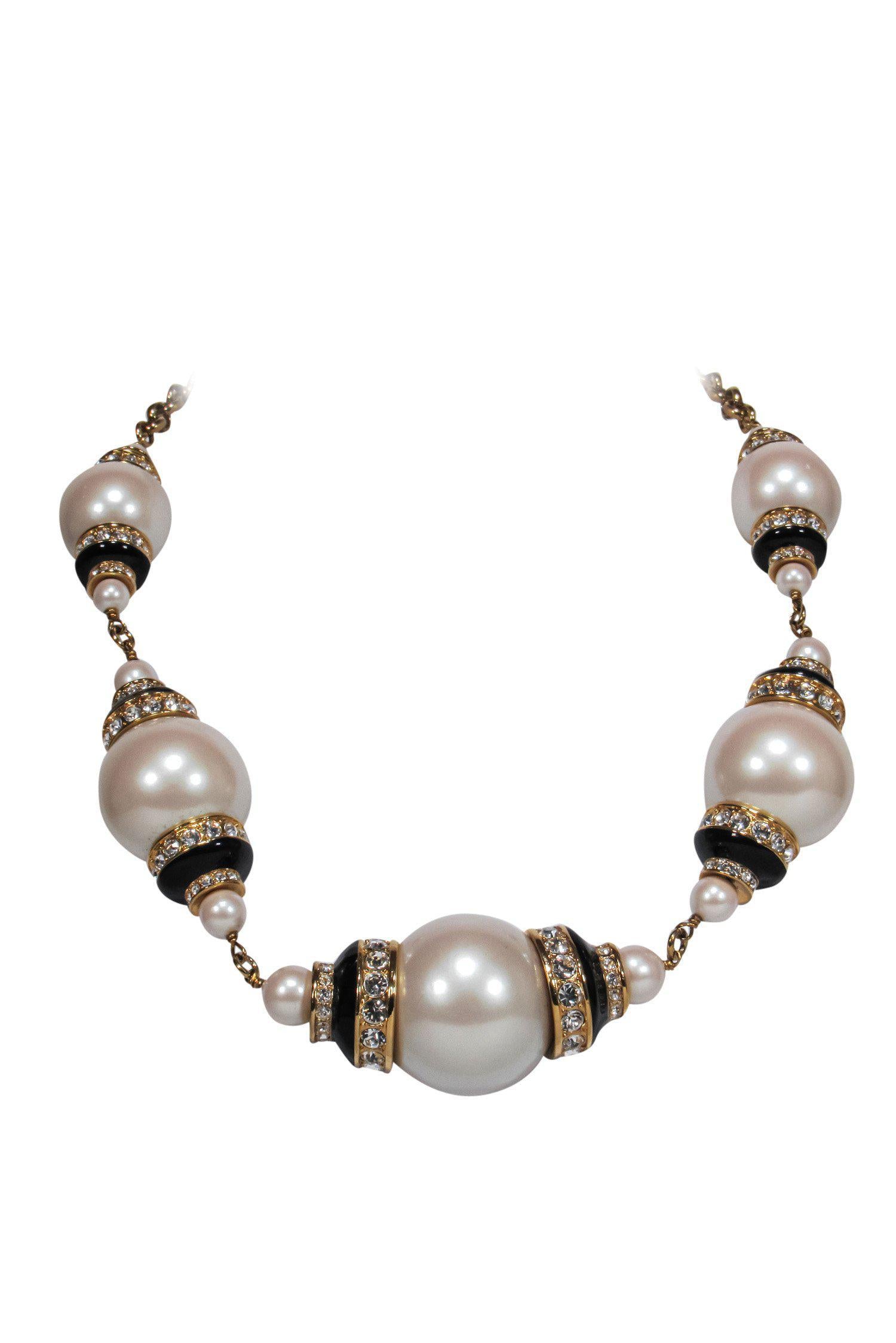 Kate Spade - Stunning Gold Oversized Pearl & Crystal Necklace