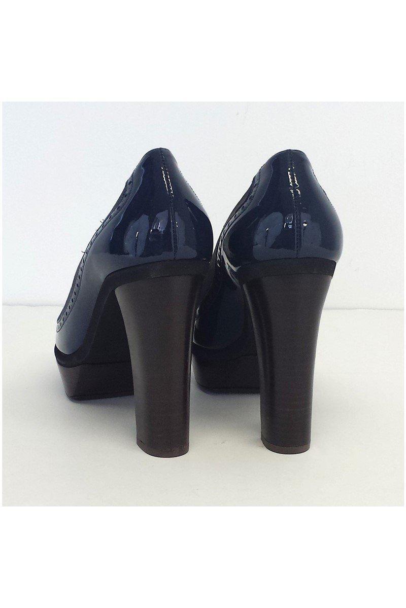 Marni Navy Patent Leather & Suede Platform Heels - Size 9 - Irresistible Italian Elegance!