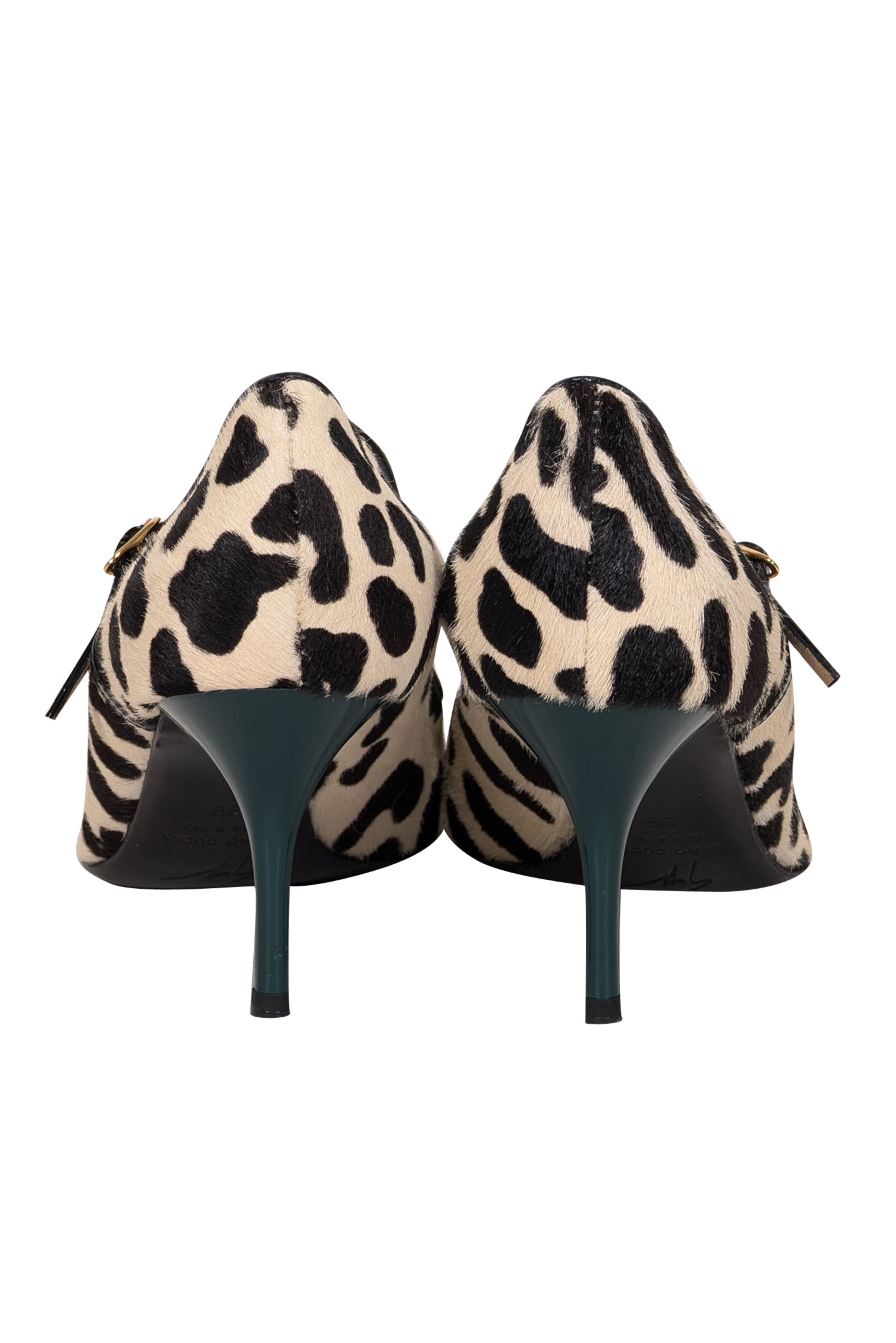 Giuseppe Zanotti - Stunning Beige & Brown Print Calf Hair Heels in Size 9