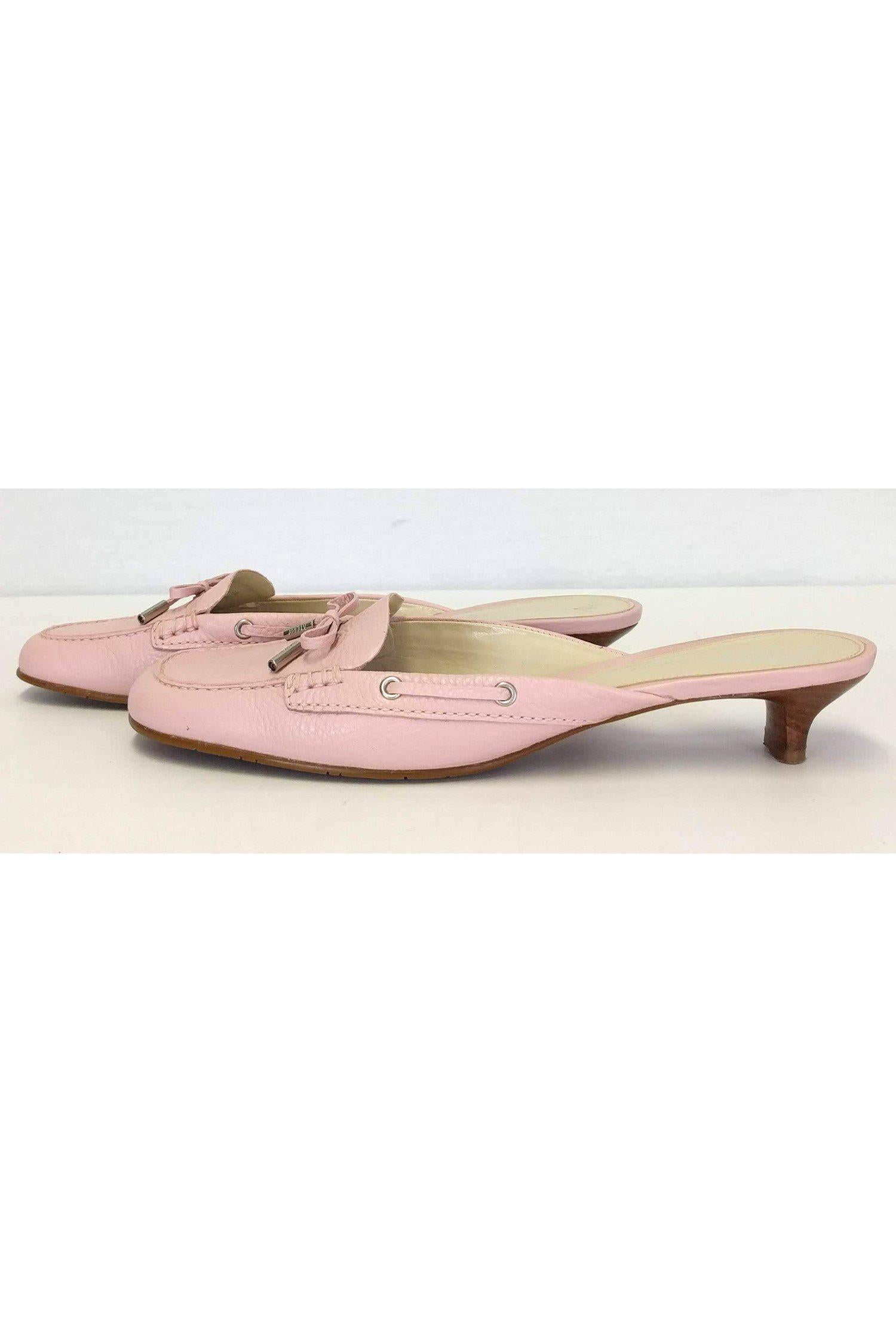 Etienne Aigner Pink Leather Slides - Size 9: Fashionable and Comfortable!