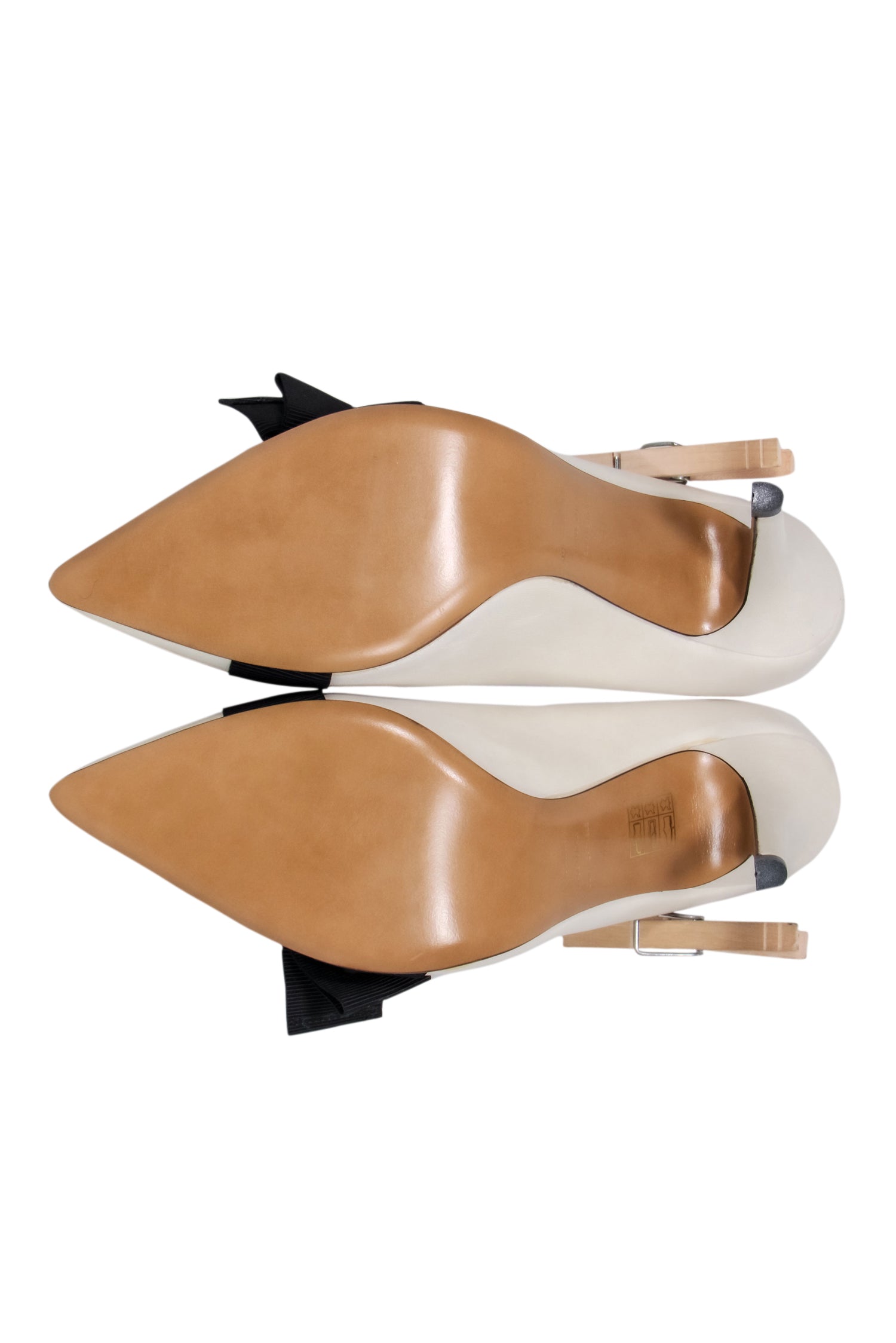 Isabel Marant Cream Pumps with Black Bow Tie - Size 11 - Timeless Elegance!