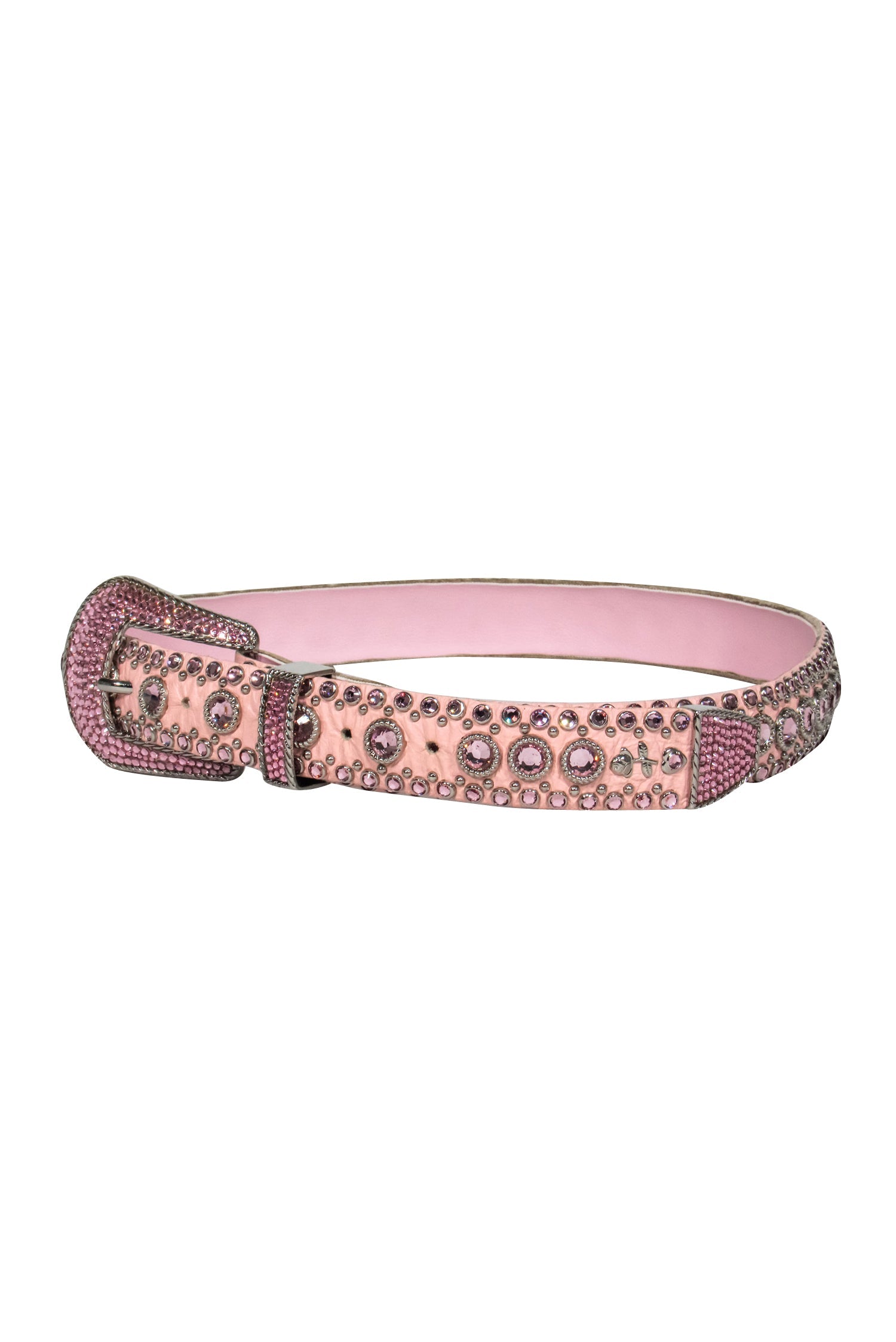 Kippys Pink Leather Rhinestone Belt - Size 32: Sparkle in Style!