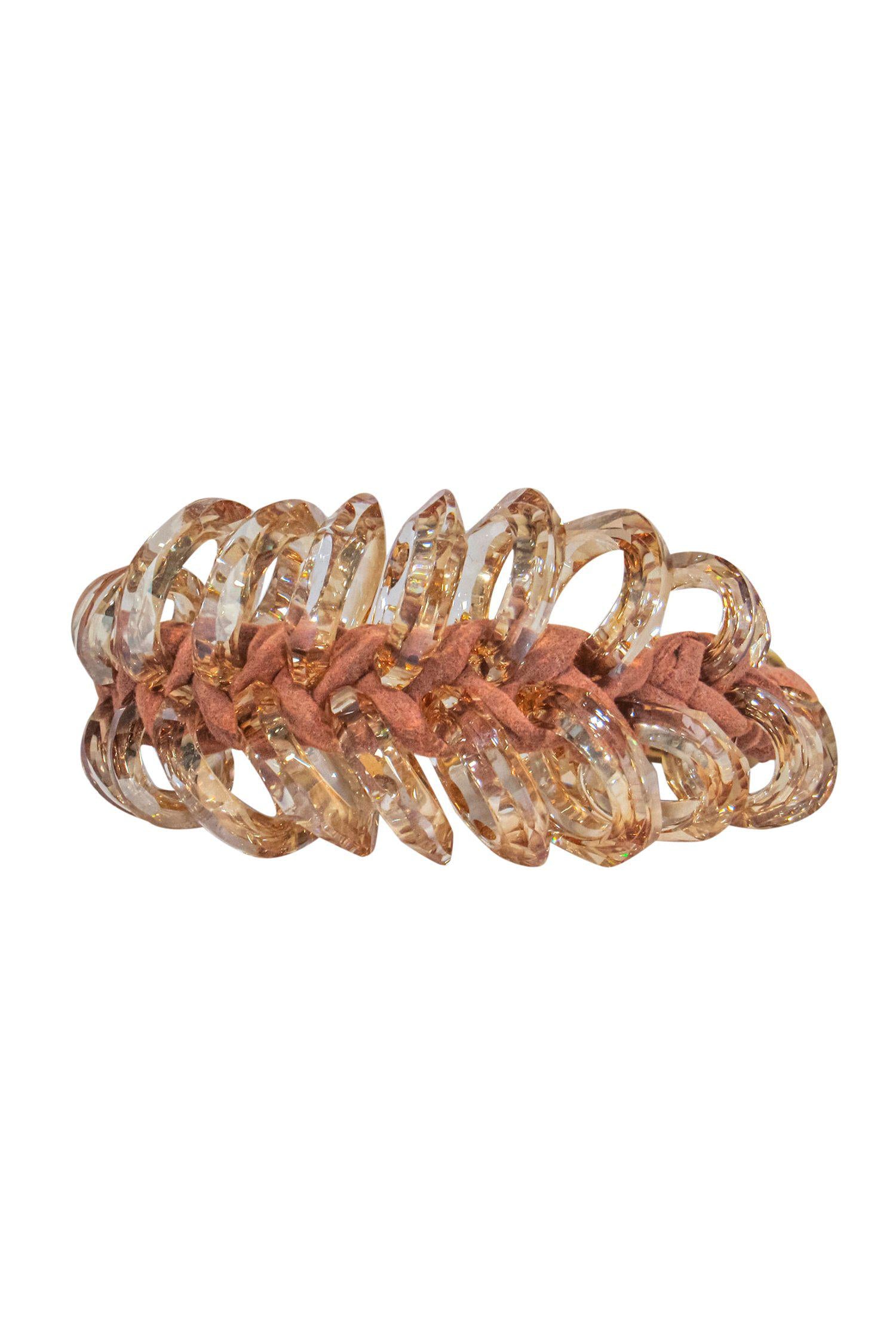 Atelier Swarovski - Enchanting Blush Suede & Crystal Hoop Bracelet