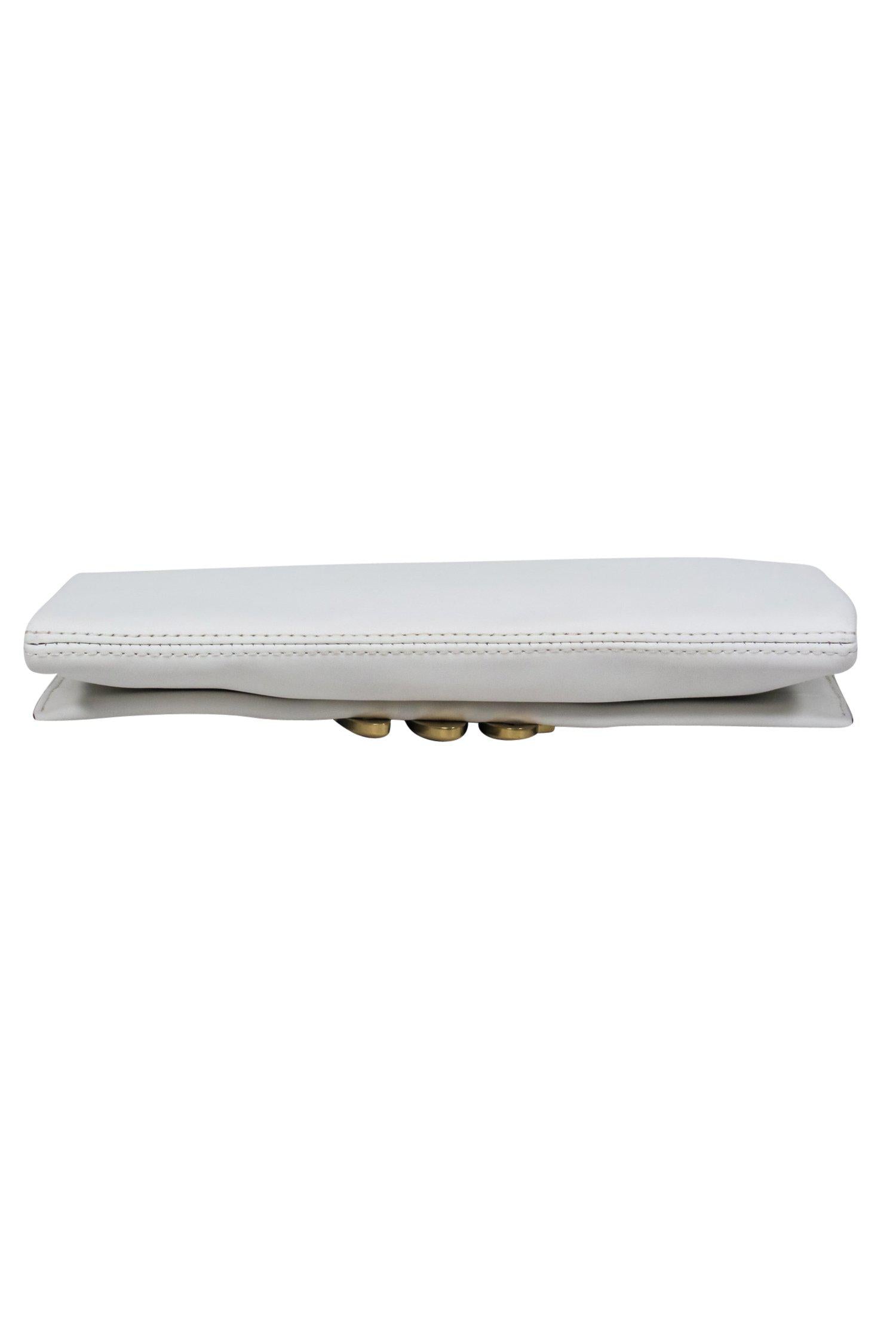 Mackage Ivory Leather Fold-Over Clutch: A Glamorous Accessory