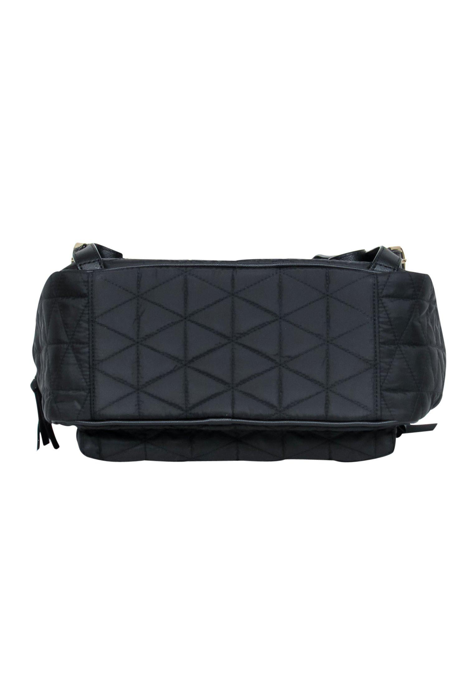 Kate Spade's Stunning Black Quilted Nylon Backpack - Your Ultimate Travel Companion!