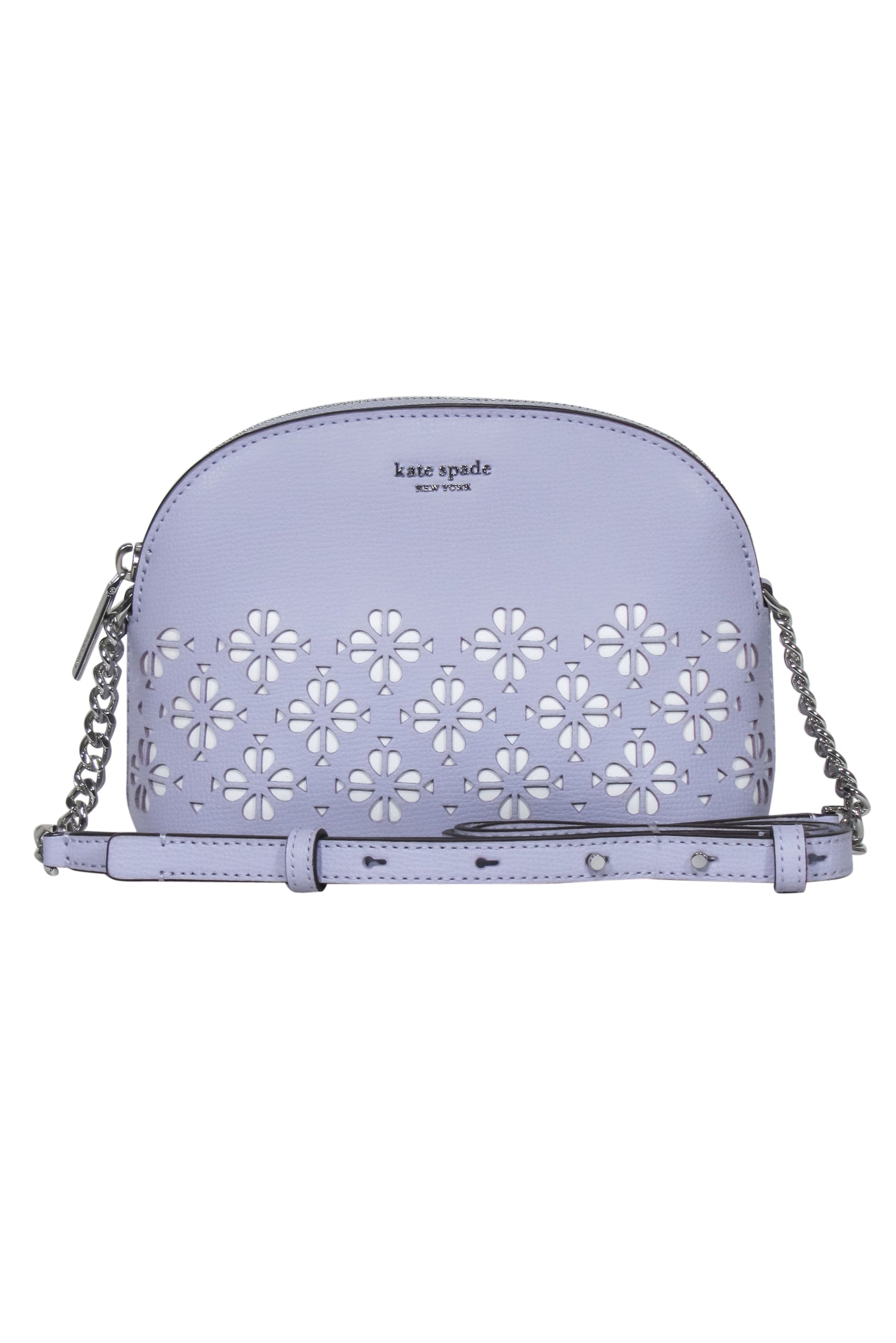 Kate Spade Lilac Dreamy Small Leather Crossbody with Spade Cutouts