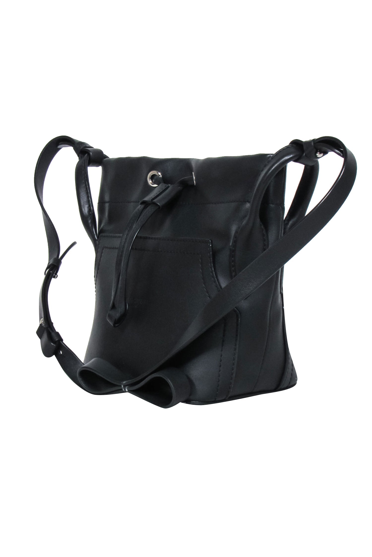 Clergerie Paris Black Leather Chic Bucket Bag