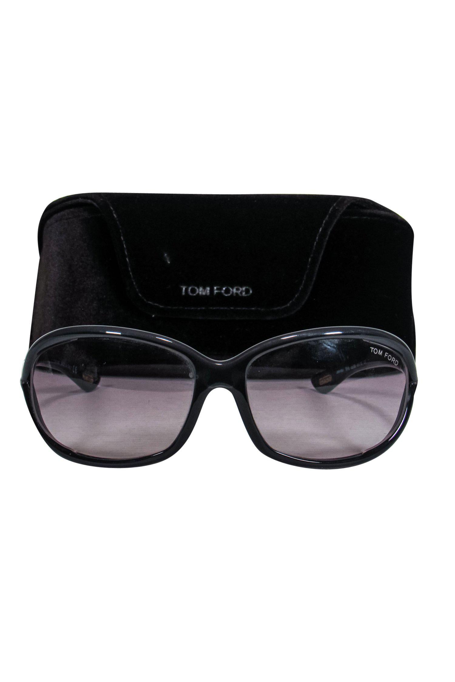 Tom Ford Black Oval Jennifer Sunglasses - Style Icon