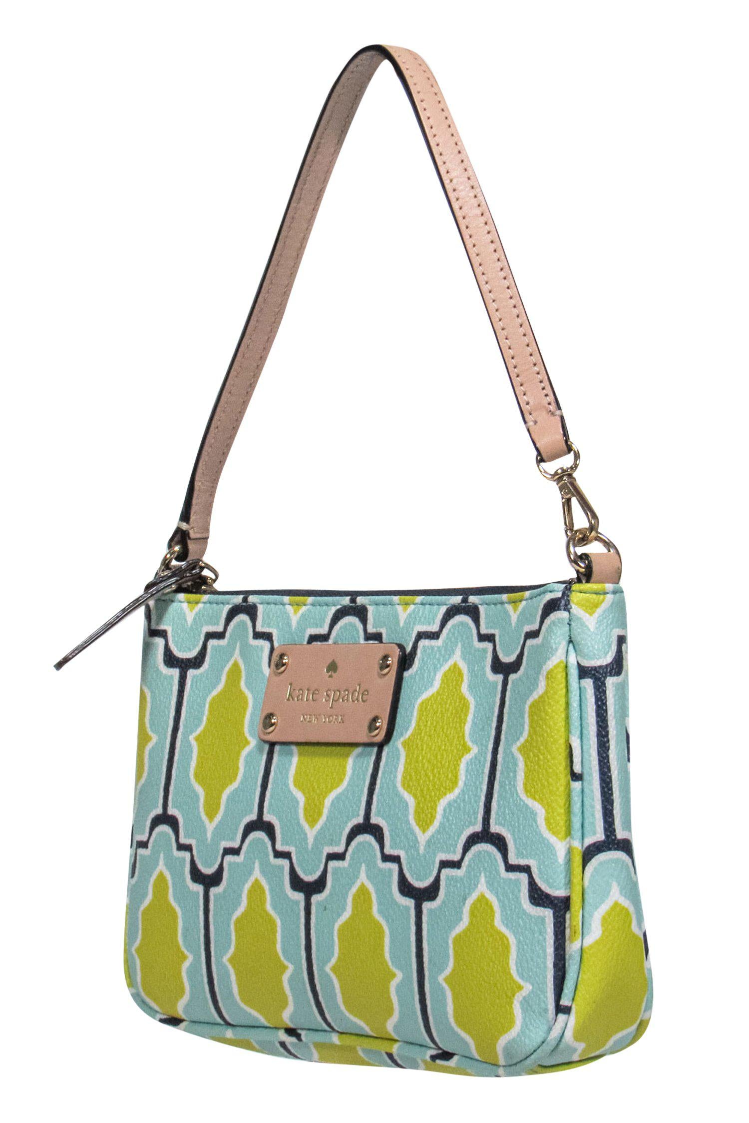 Kate Spade Blue Patterned Grained Leather Mini Bag - A Chic Y2K Essential