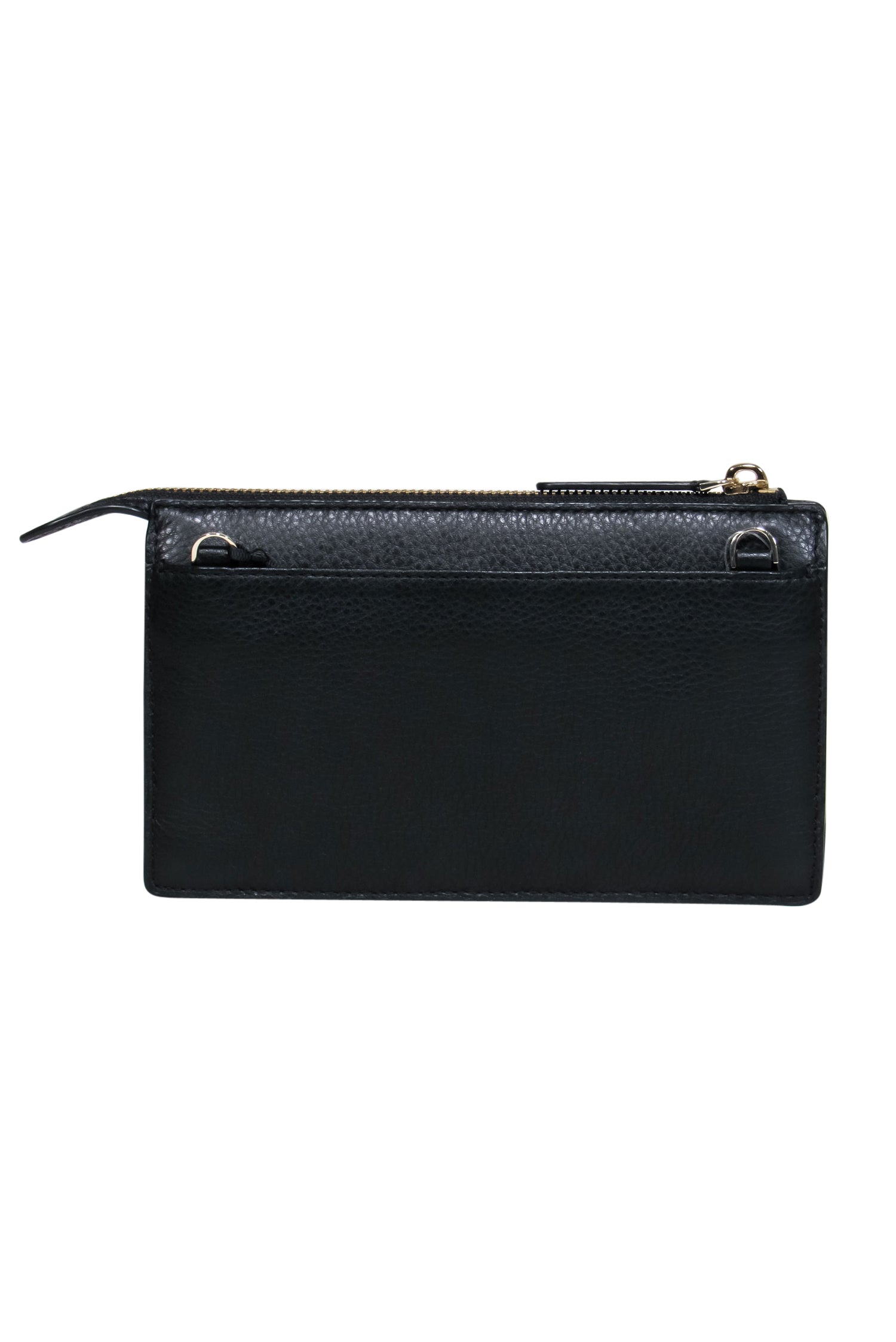 Kate Spade's Chic Black Pebbled Leather Crossbody Wallet - Must-Have!