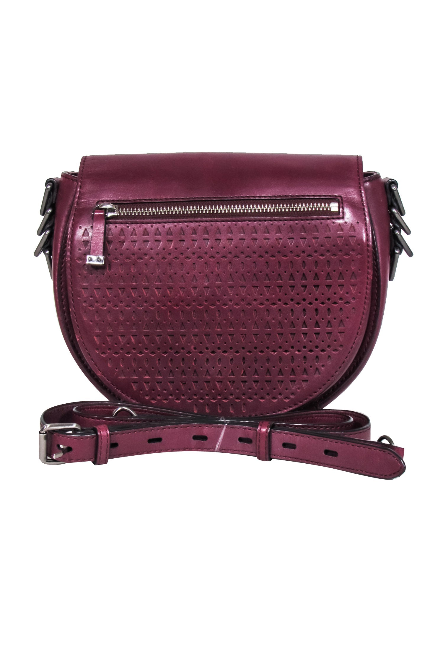Rebecca Minkoff's Stunning Burgundy Astor Leather Saddle Bag