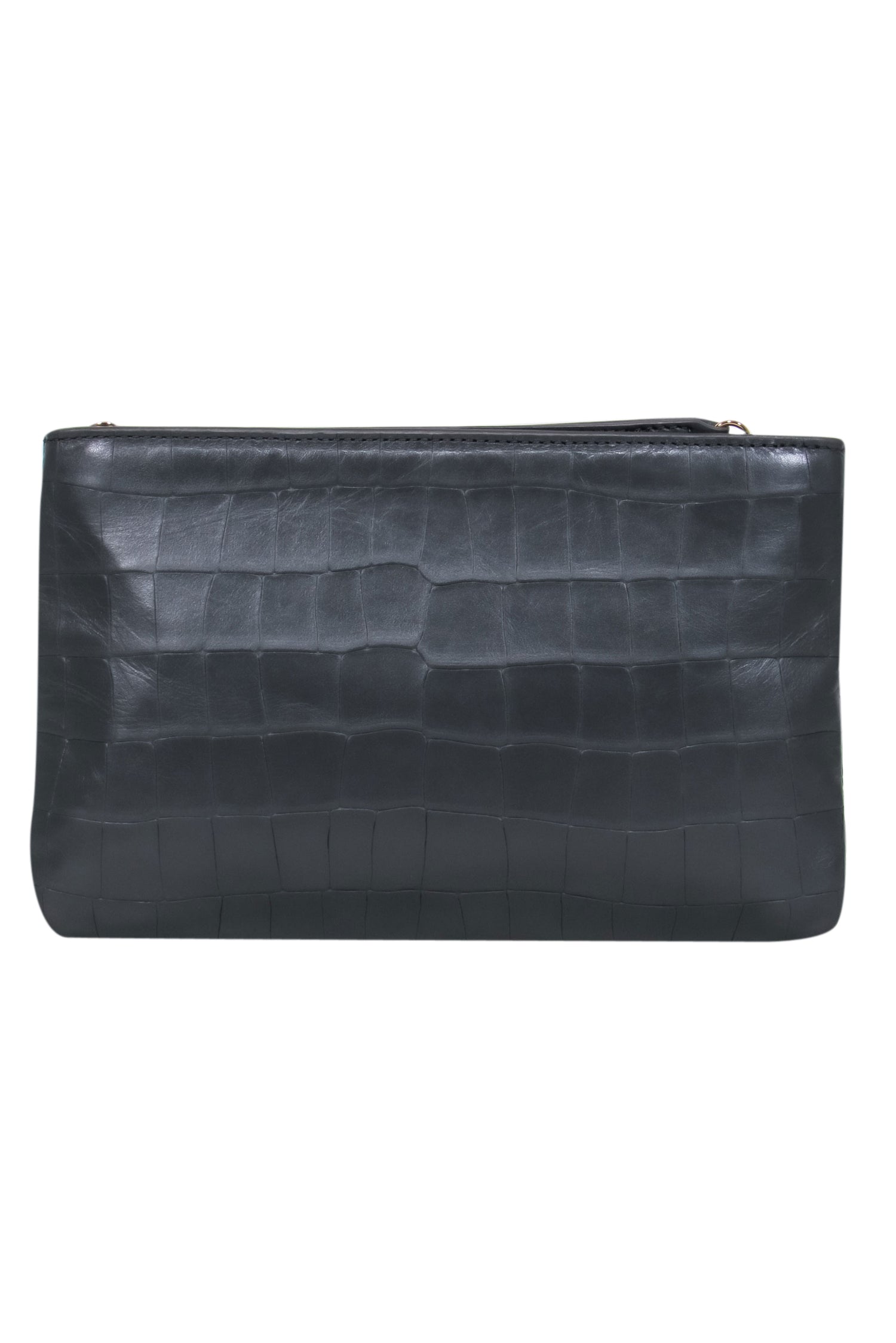 Kelly Wynne's Stylish Grey Reptile Convertible Crossbody - A Must-Have!