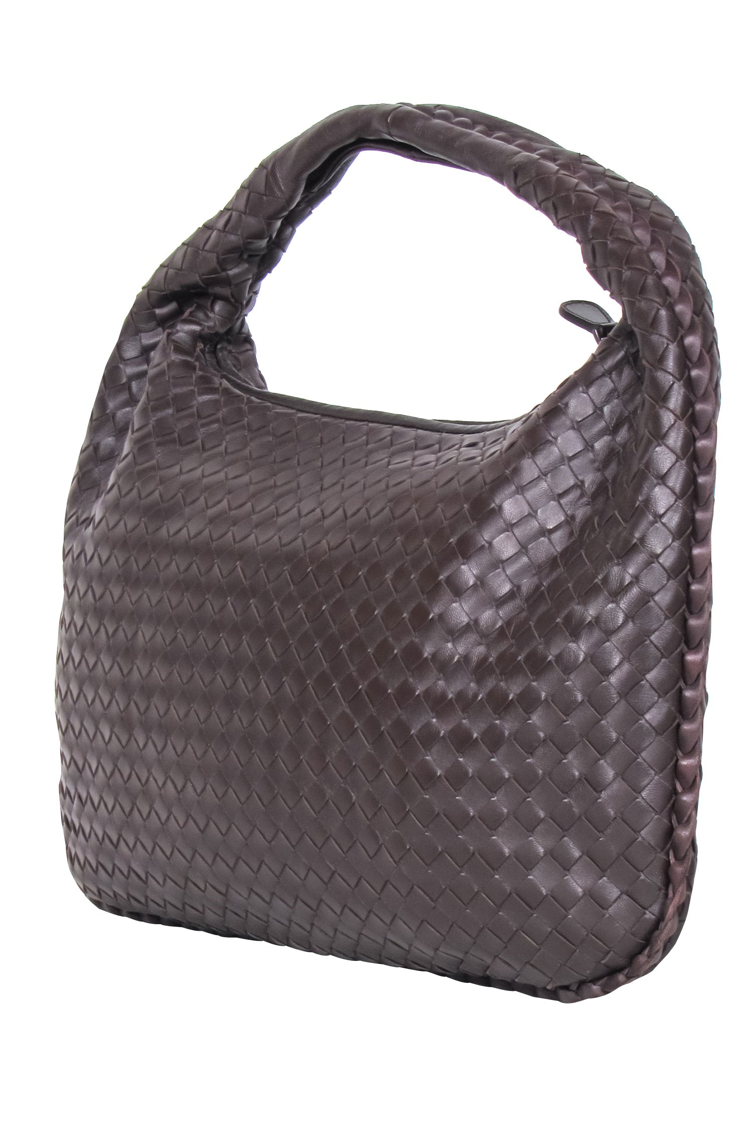 Bottega Veneta - Luxurious Dark Brown Woven Intrecciato Hobo Bag