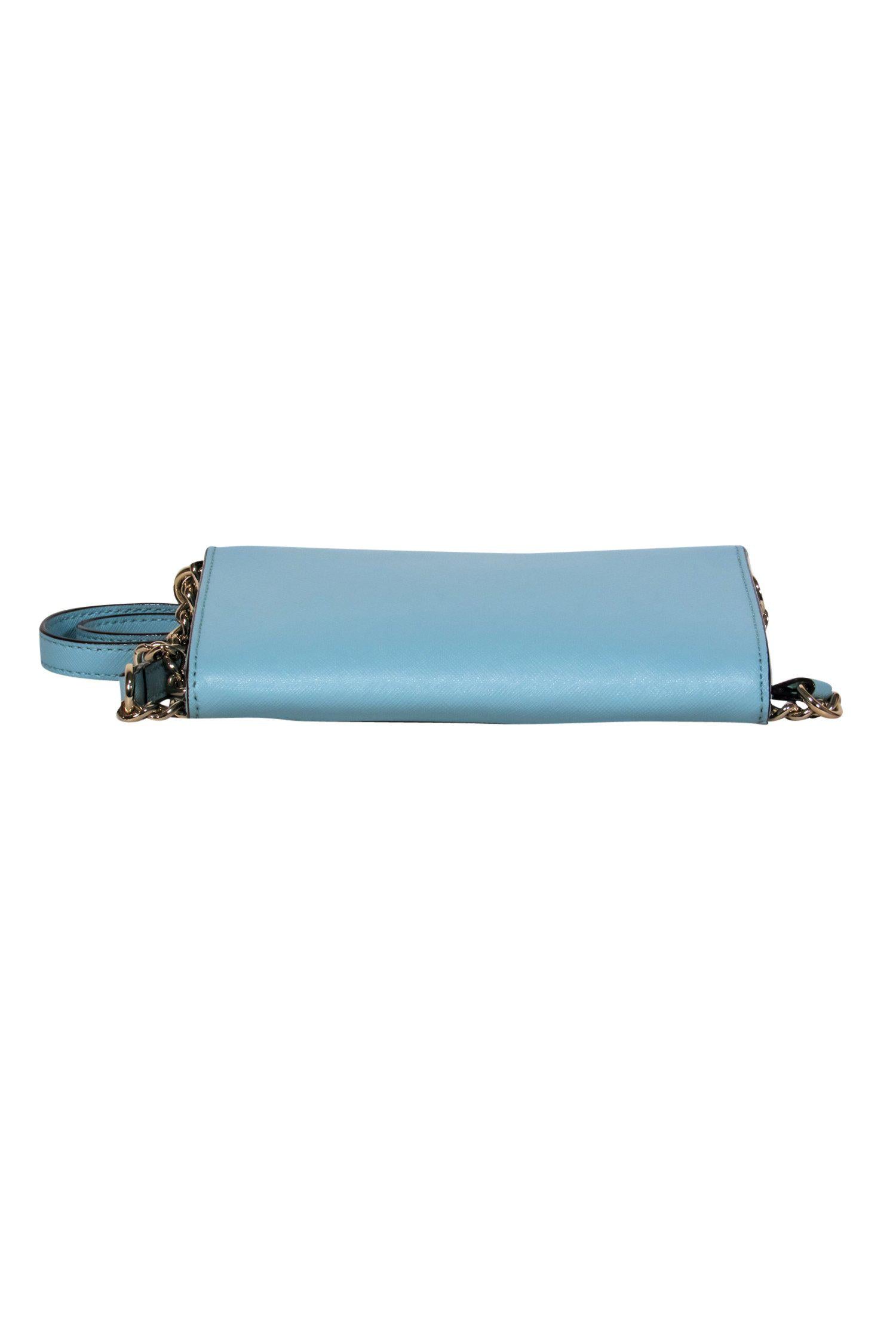 Kate Spade Baby Blue Leather Mini Envelope Crossbody Bag - A Must - Have!