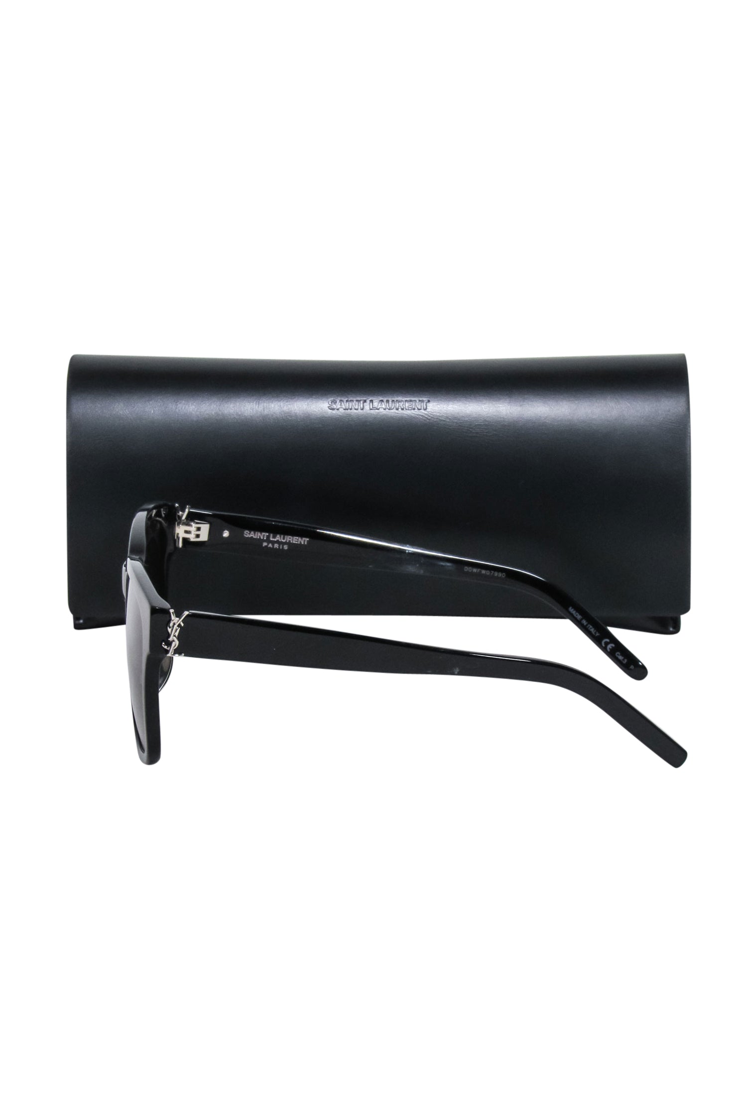 Yves Saint Laurent - Chic Black Square Sunglasses with Logo Detail