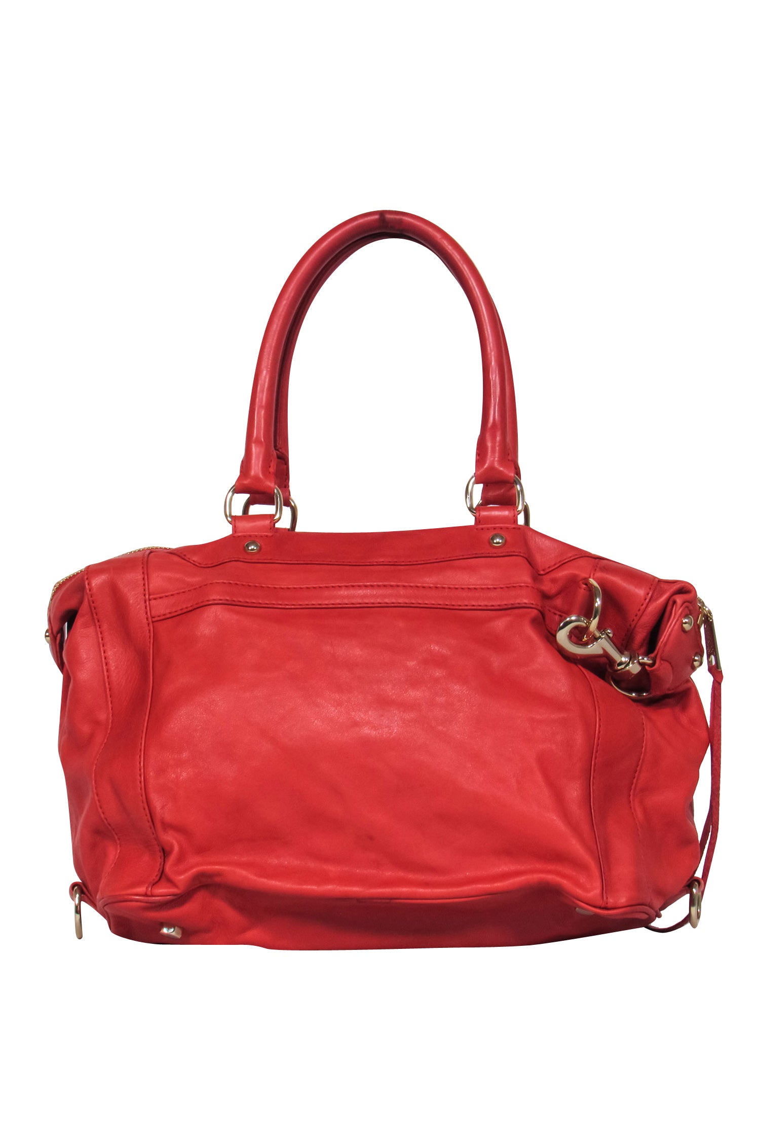 Rebecca Minkoff - Stunning Coral Red Slouchy Satchel with Fringe Zippers