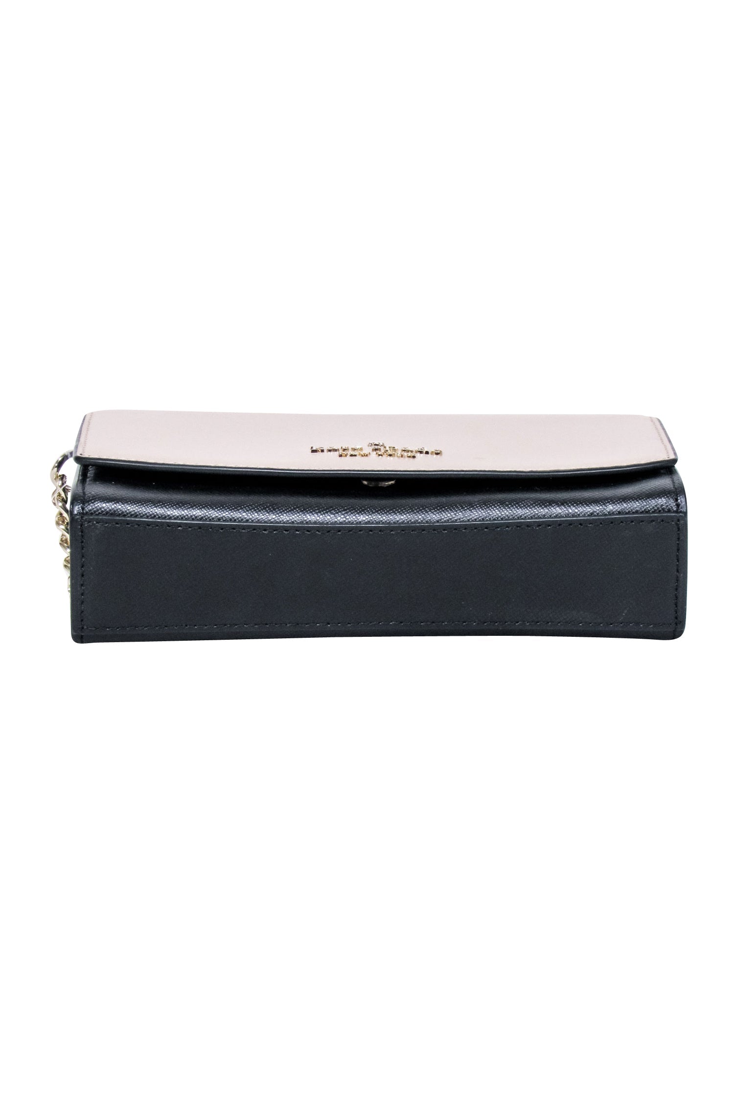 Kate Spade - Chic Beige & Black Saffiano Leather Mini Crossbody Bag