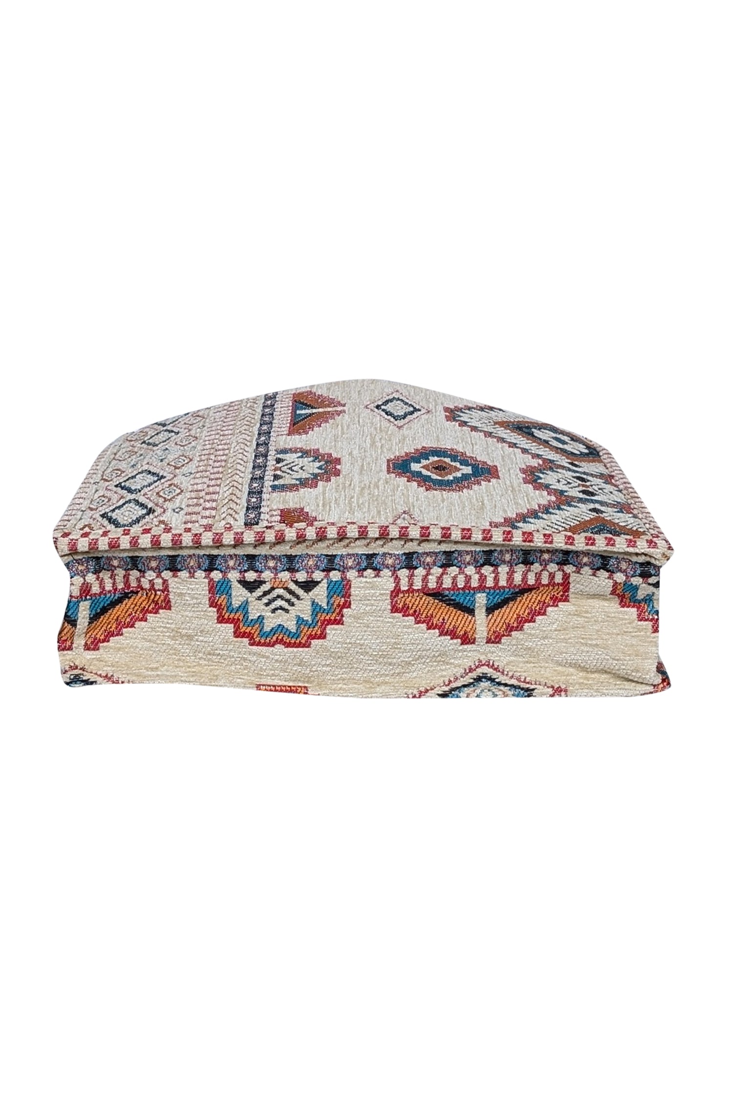 Baggyz - Stunning Cream, Teal, Red & Orange Print Tapestry Tote