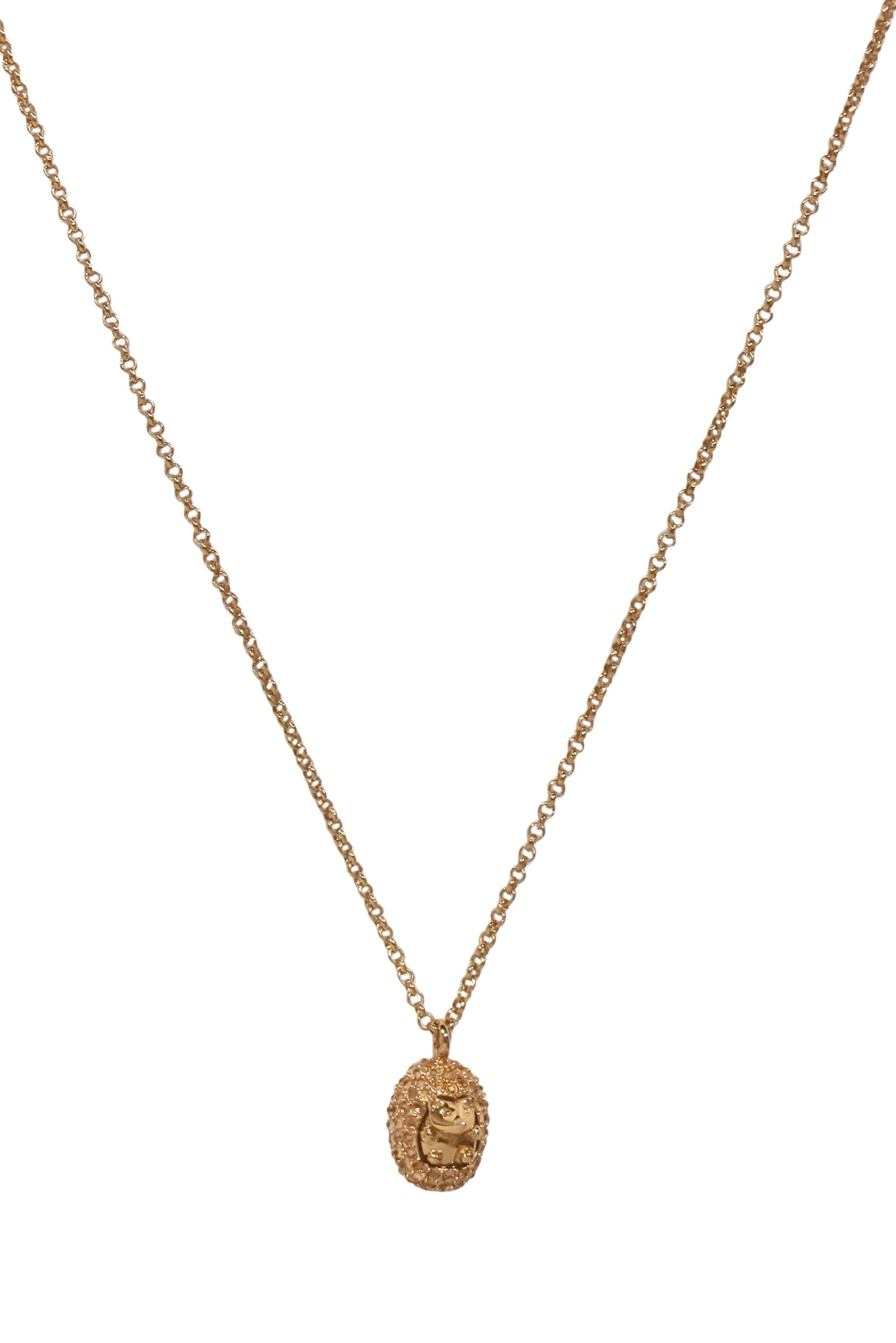 Kate Spade Gold-Toned Gem Hedgehog Pendant Necklace - A Whimsical Jewelry Delight
