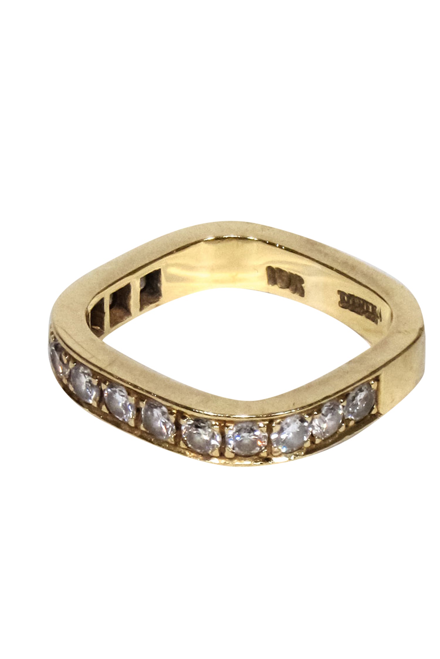 Daven 18k Gold Whimsical Rectangular Ring - Size 5