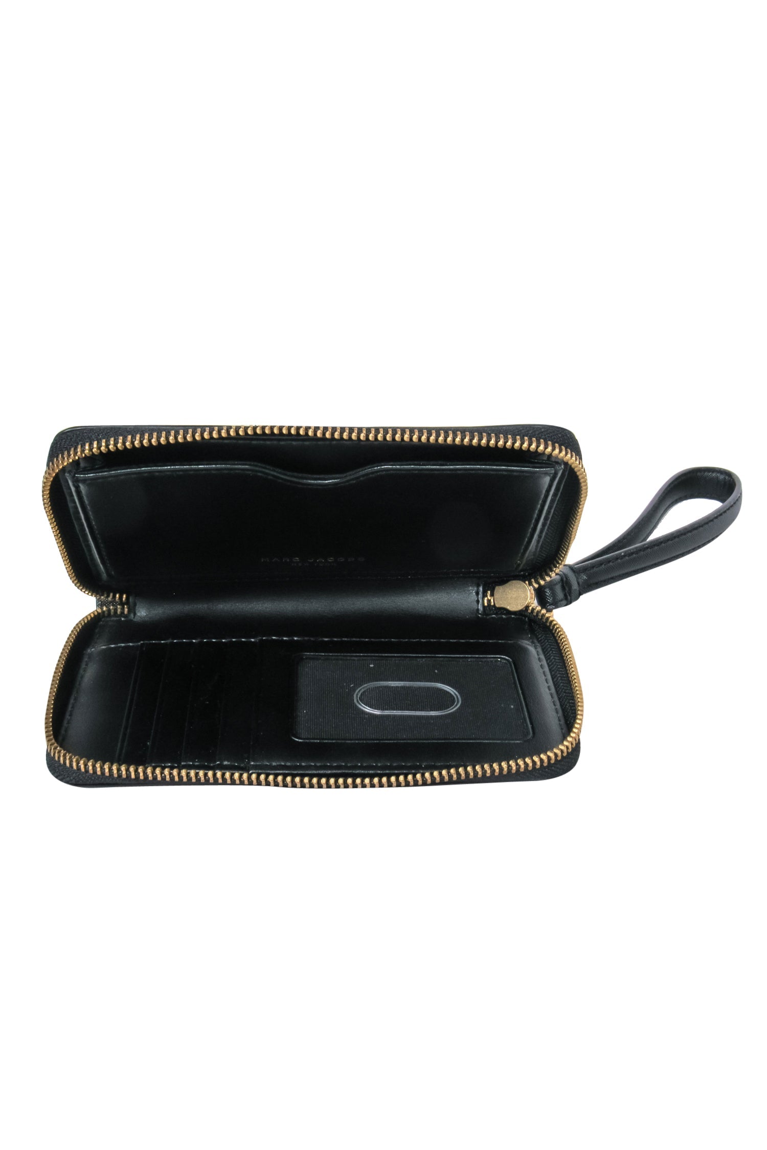 Marc Jacobs Black Textured Leather Wristlet Wallet - A Timeless Fashion Essential