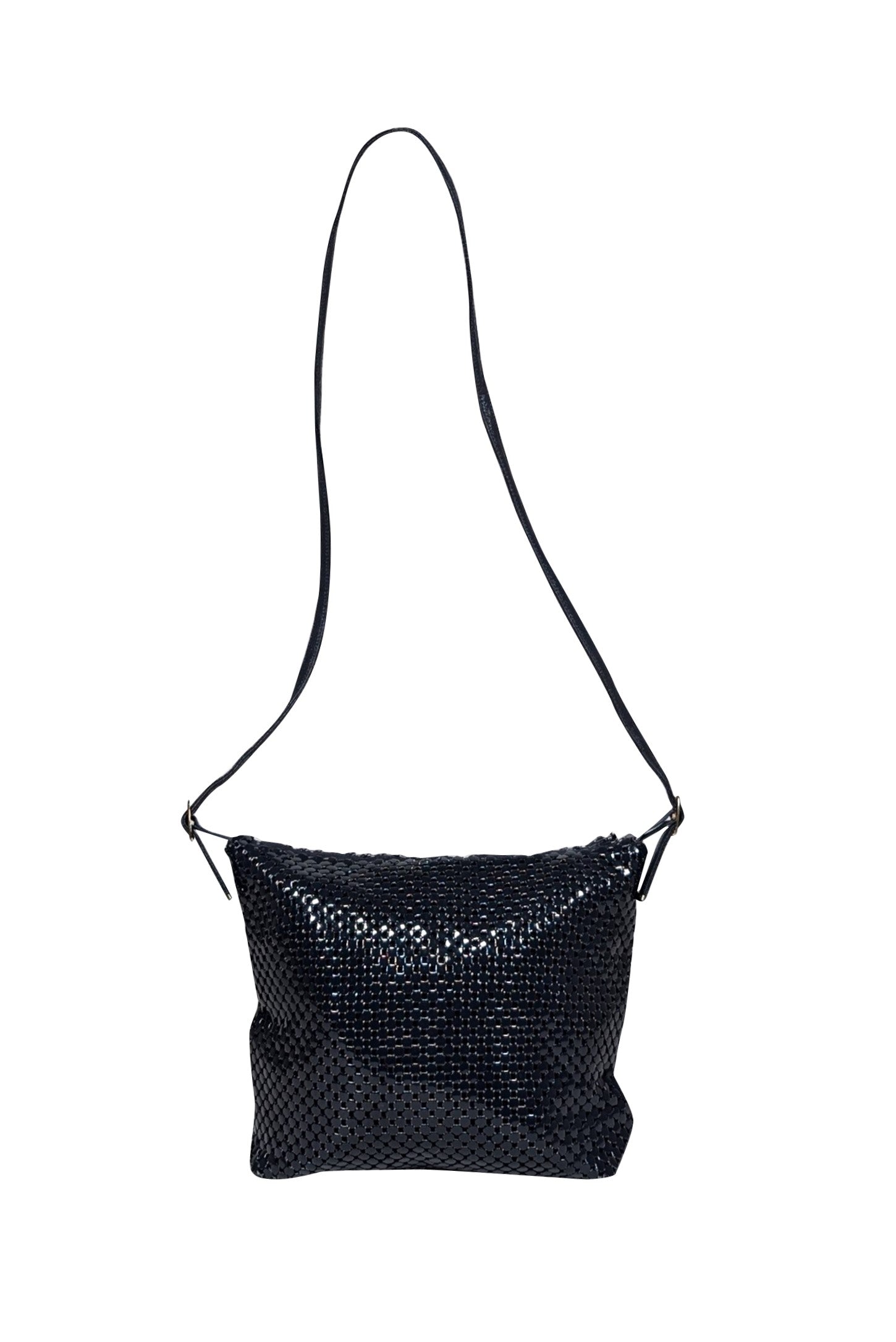 Whiting & Davis Navy Metal Mesh Crossbody Bag: A Stylish Night-Out Essential