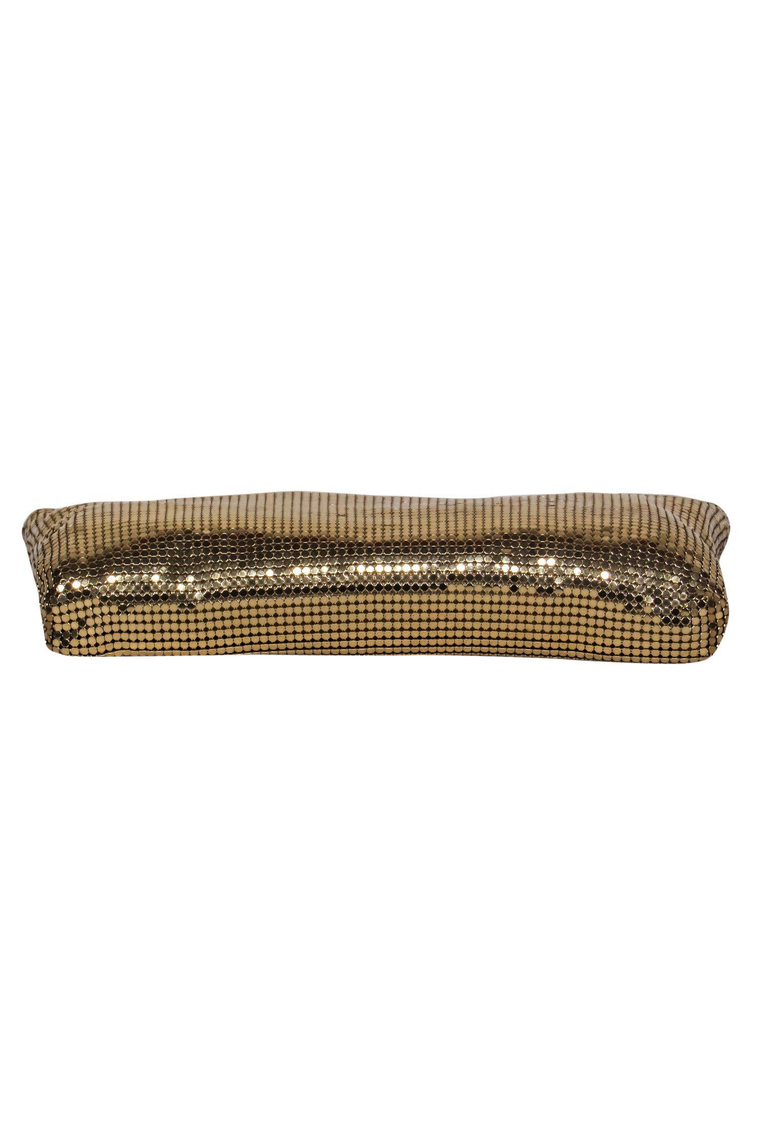 Whiting & Davis - Stunning Gold Chainmail Bow Convertible Crossbody Bag