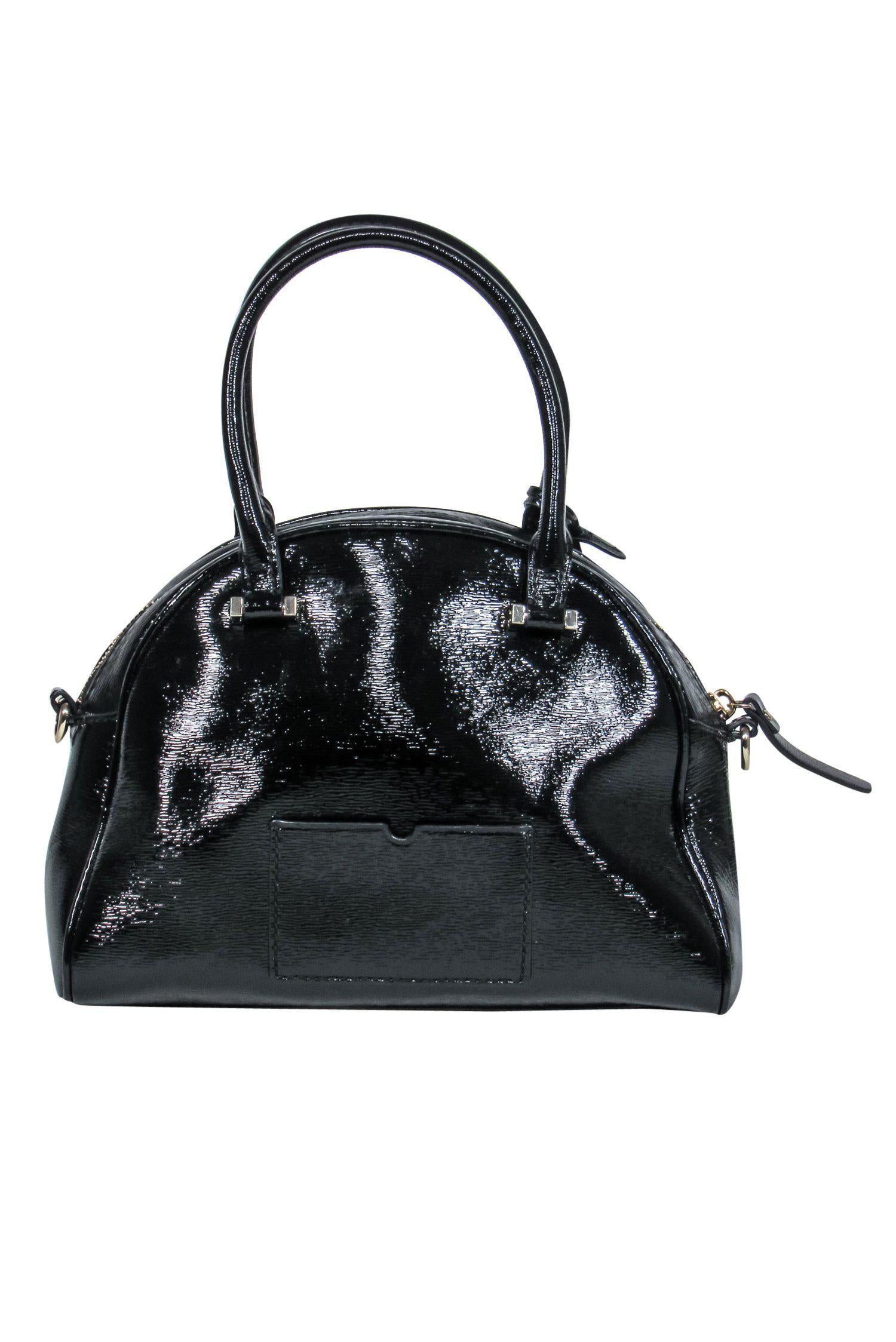 Kate Spade's Stunning Black Patent Leather Convertible Crossbody Bag