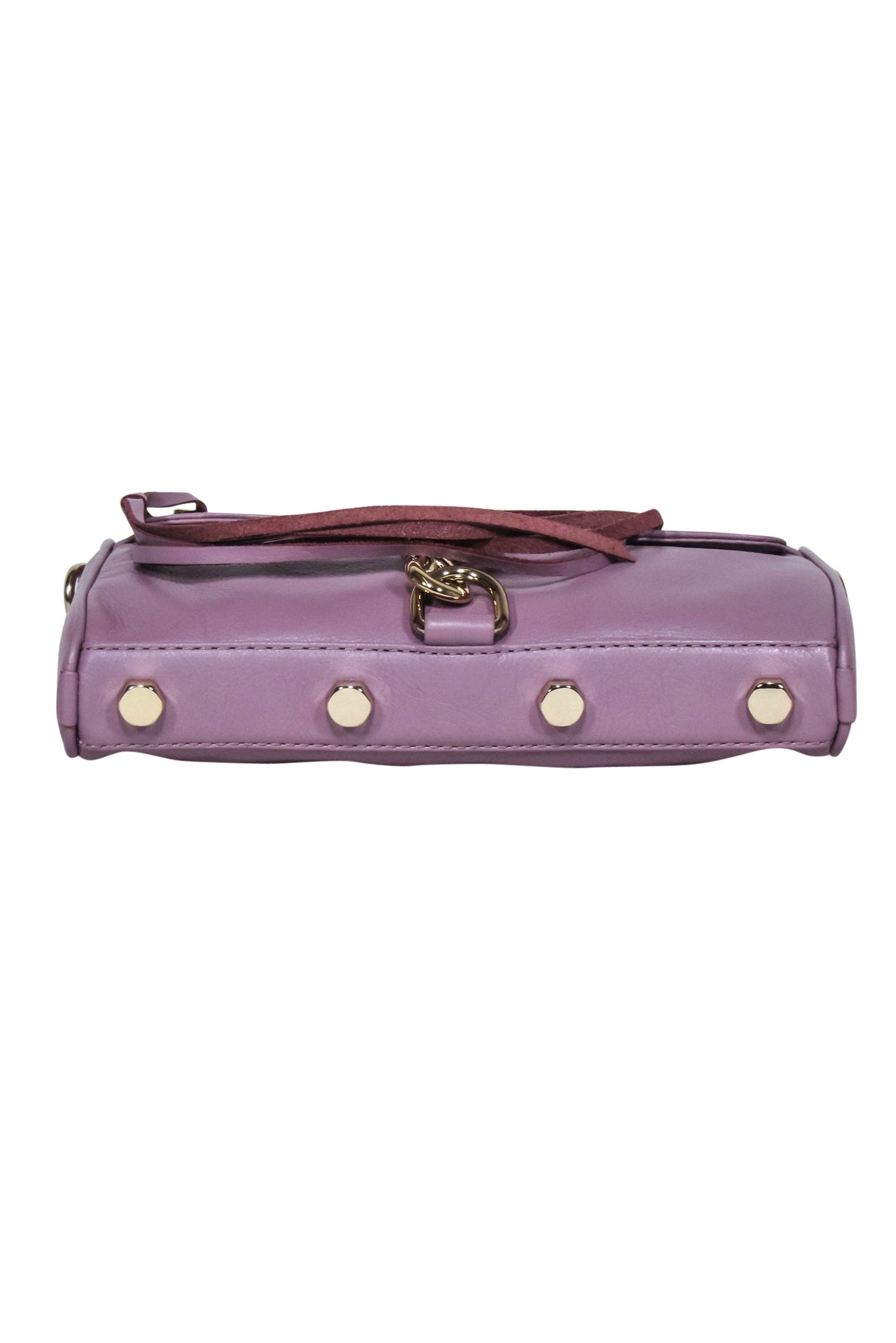 Rebecca Minkoff Lavender Leather Crossbody: Chic with Lobster Claw Clasp