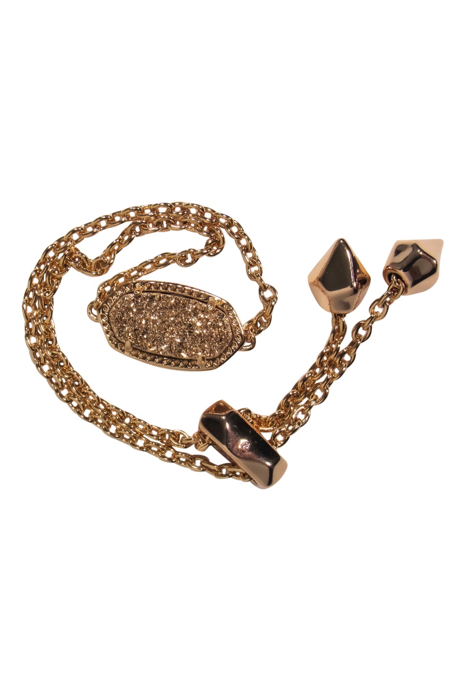 Kendra Scott - Rose Gold Adjustable 'Elaina' Chain Bracelet with Sparkling Stone
