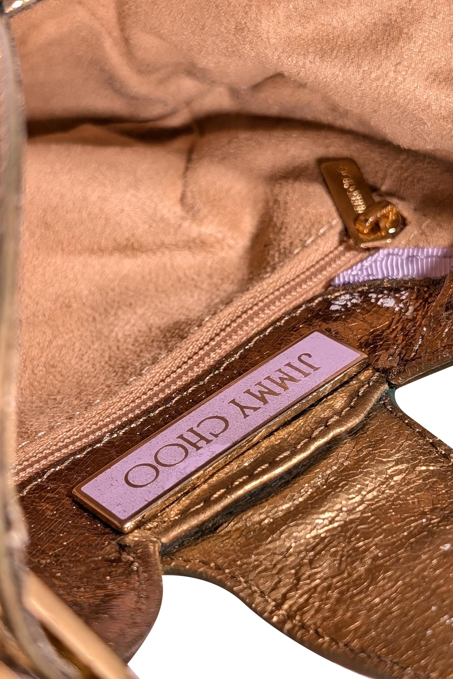 Jimmy Choo Gold Metallic Leather Mini Bag - Shine Bright!