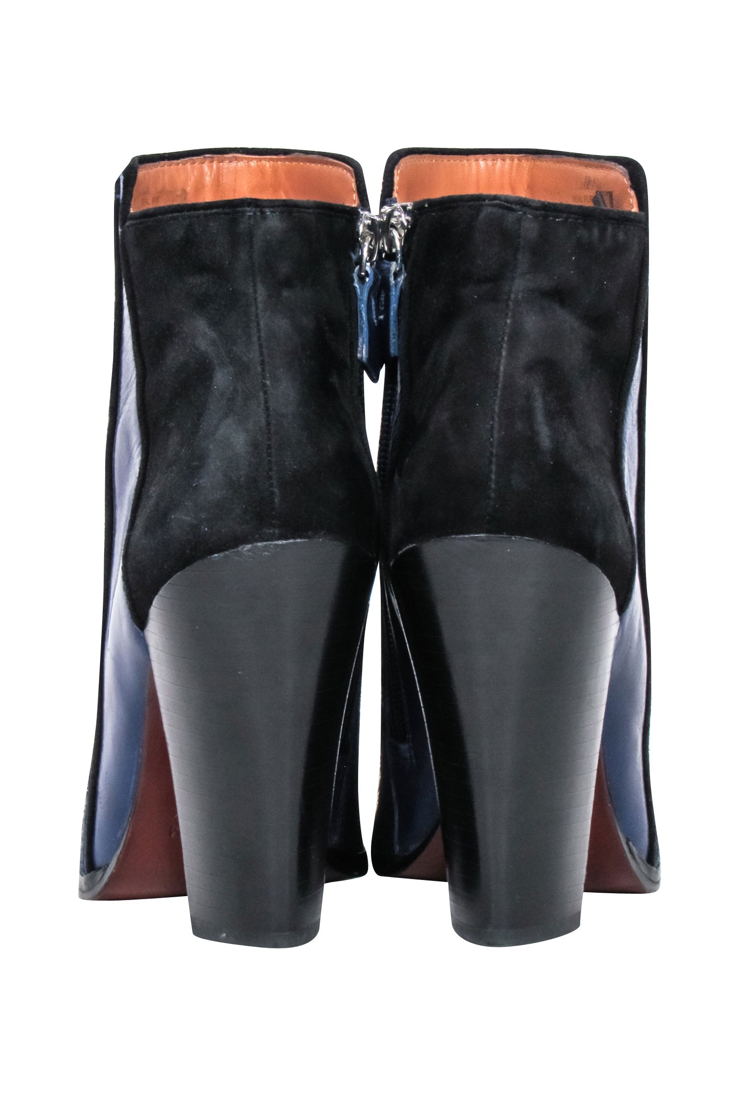Derek Lam Navy Cow Hair Glam Short Boots - Size 7
