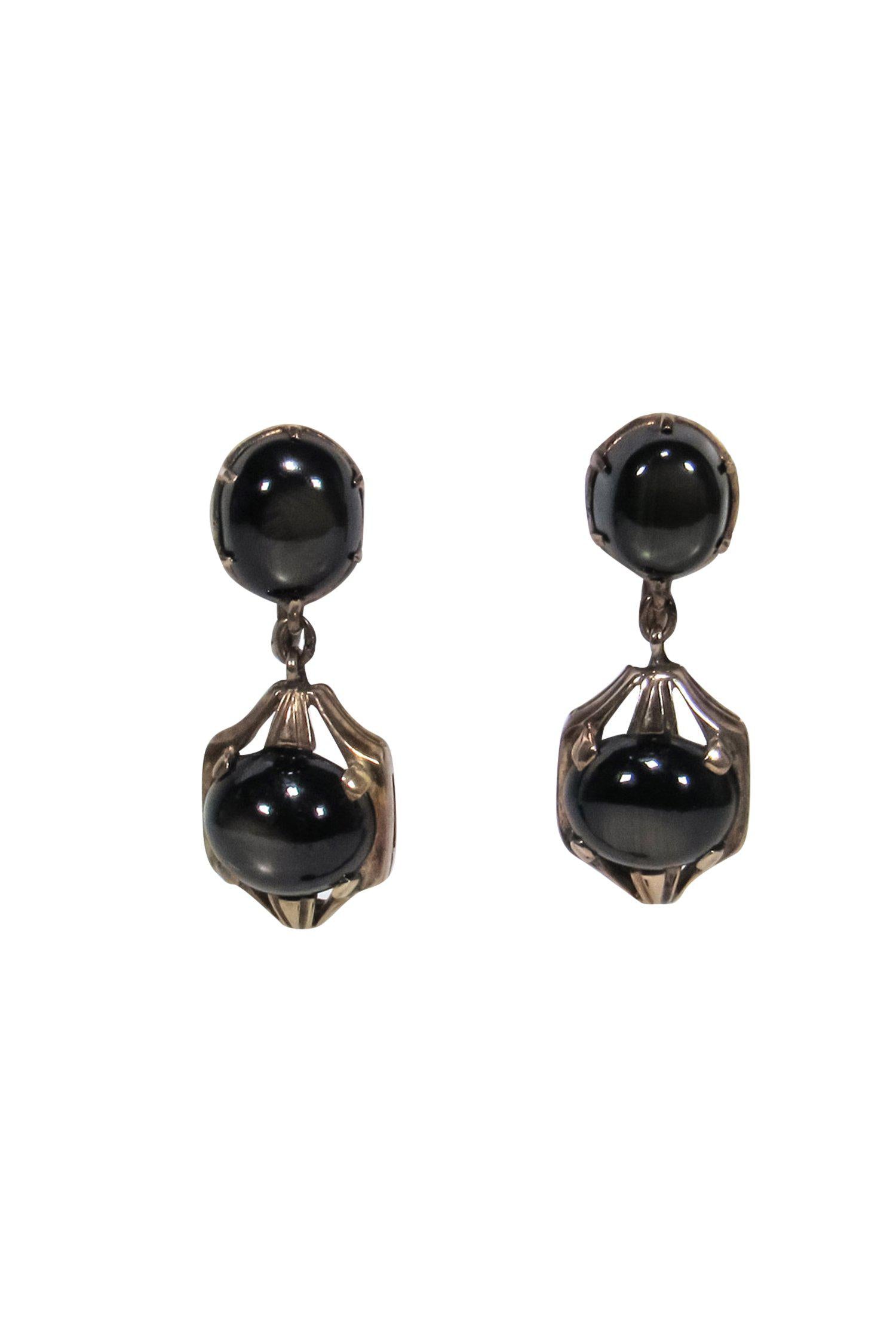 Gorgeous Vintage 14K Gold Screw-Back Drop Earrings for Everyday Glam