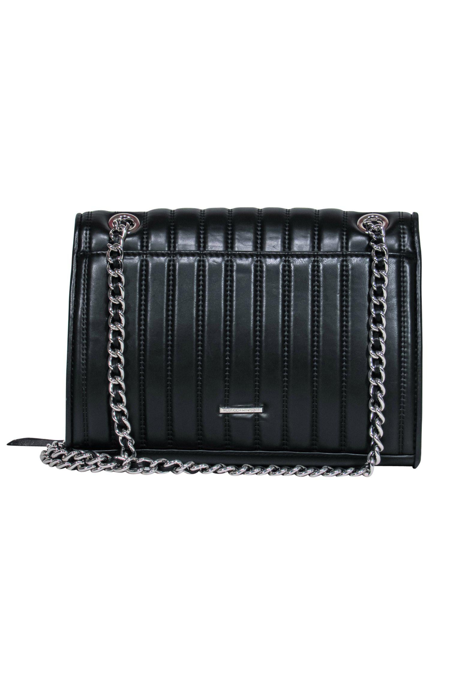 Rebecca Minkoff's Edgy Black Quilted Leather Crossbody with Chain Strap