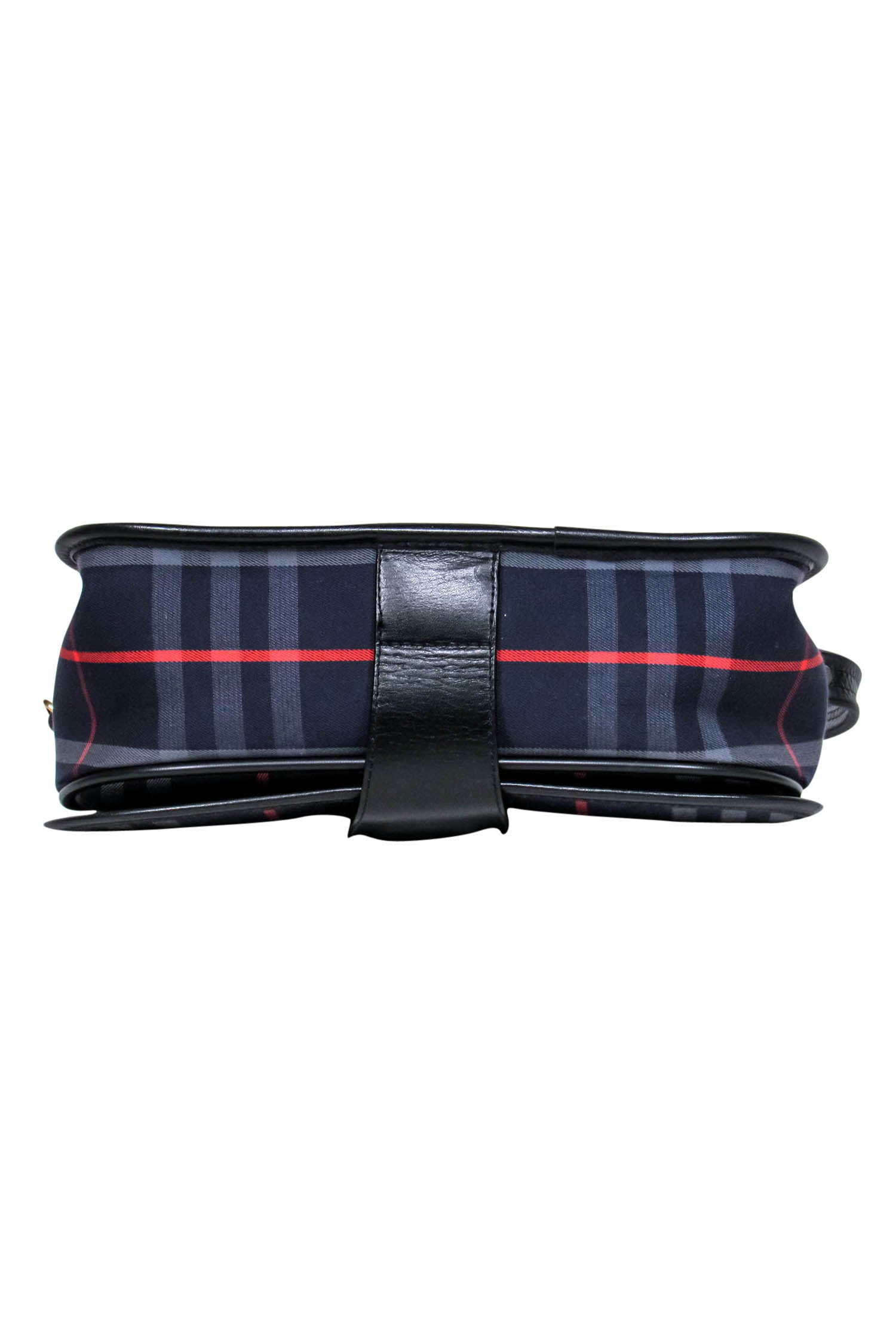 Burberry Vintage Navy & Red Tartan Saddle Crossbody - A Timeless London Treasure