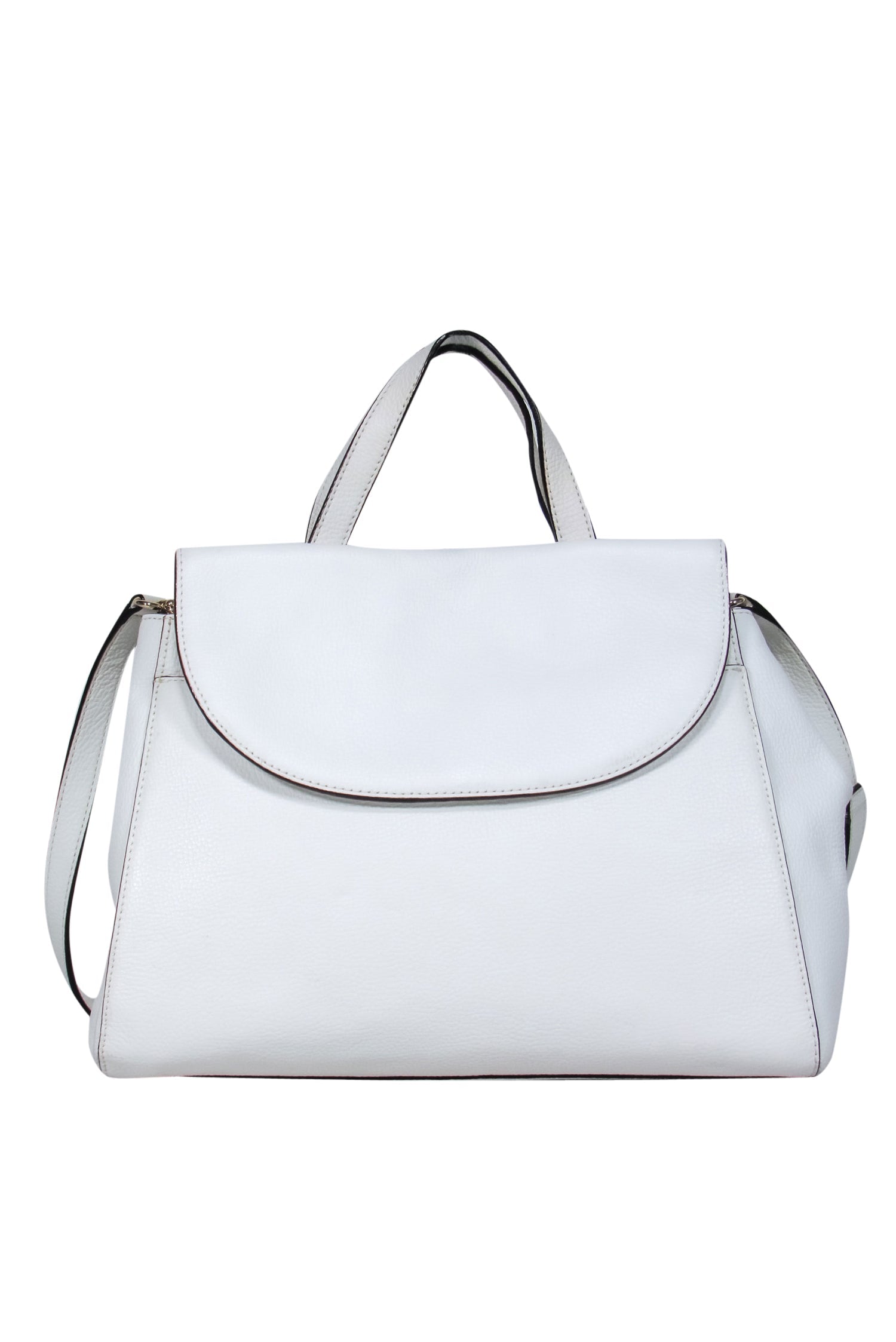 Kate Spade White Pebbled Leather Convertible Satchel: A Chic & Elegant Essential