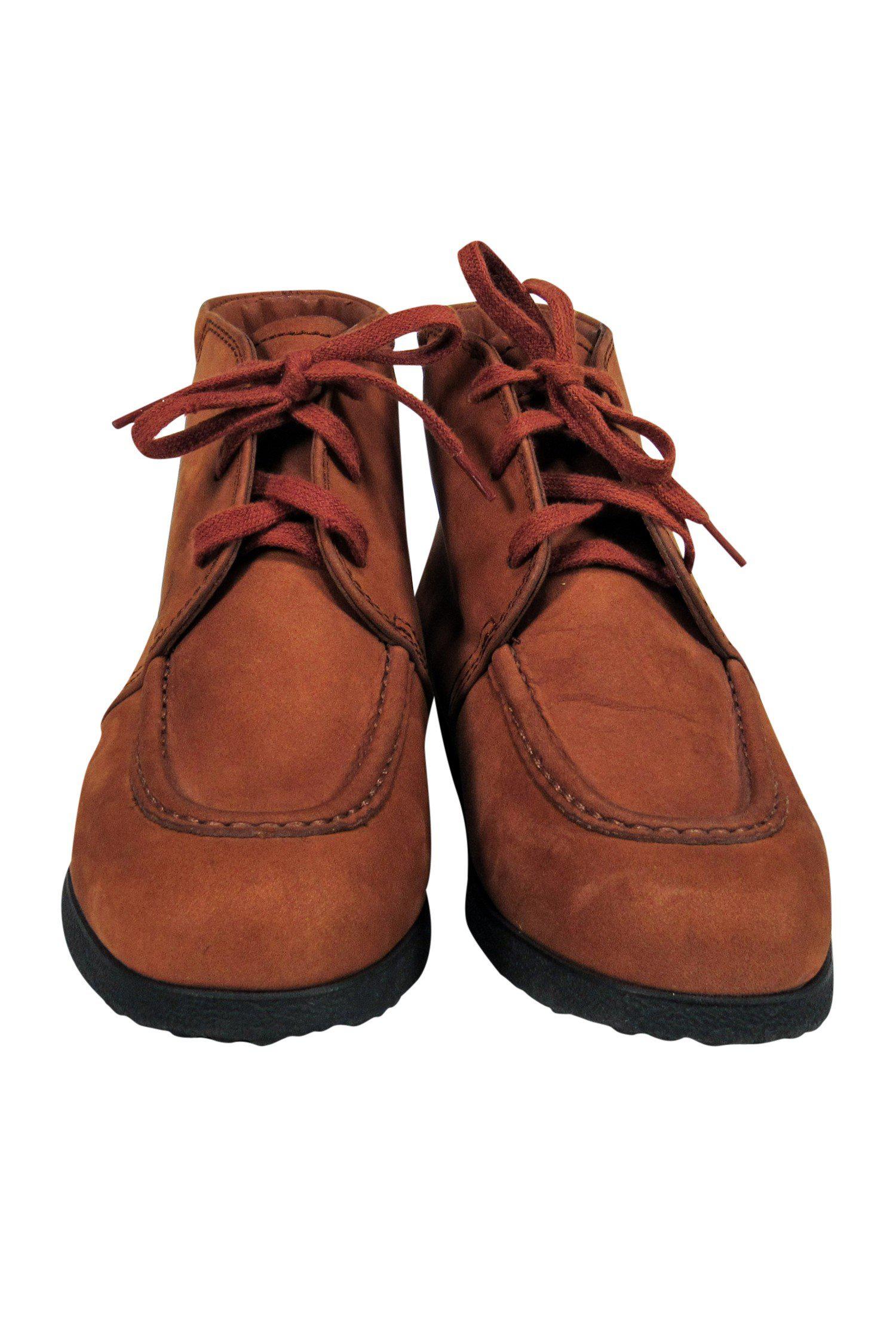 Tod's Brown Soft Leather Lace-Up Booties - Size 5.5, Your Autumn Must-Have!