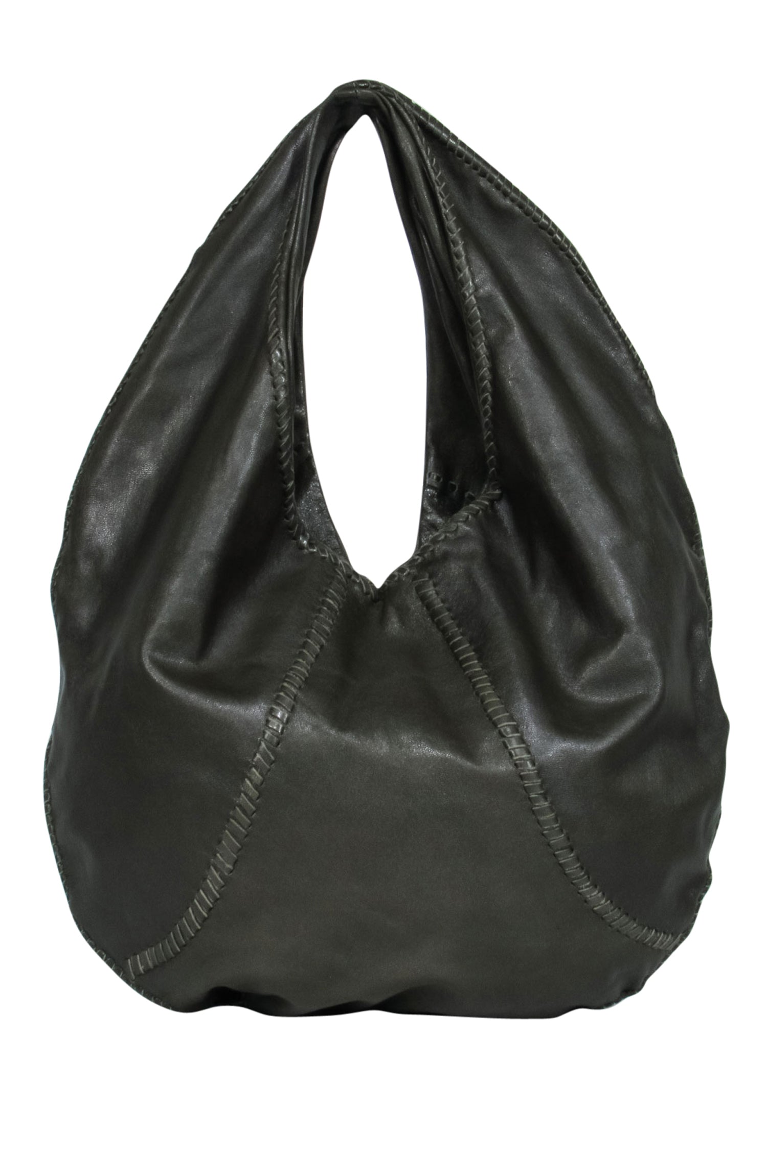 Arieas Olive Green Leather Bohemian Hobo Bag