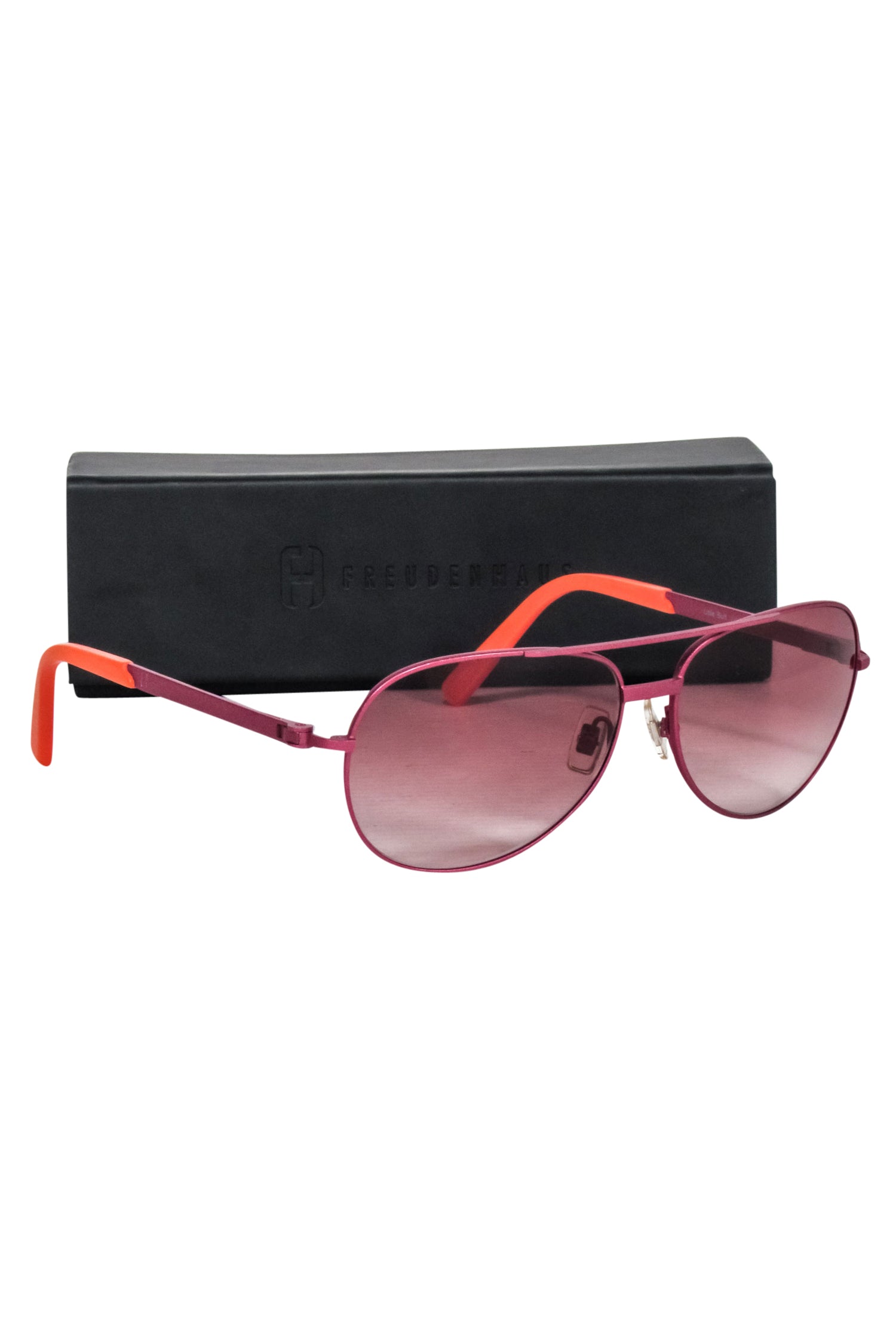 Fruedenhaus Pink & Orange Fashion Aviator Sunglasses