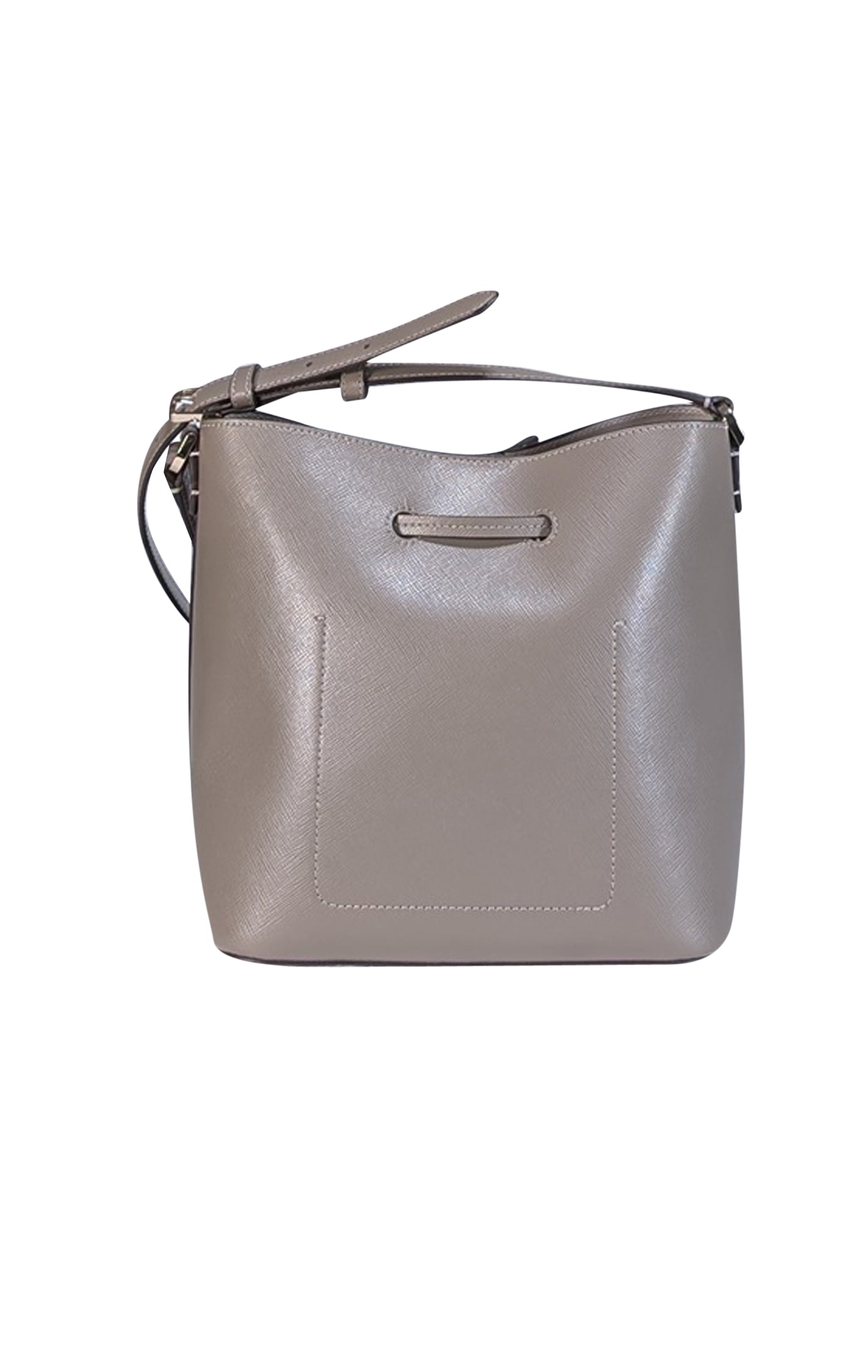 Kate Spade's Charming Grey Leather Bucket Bag