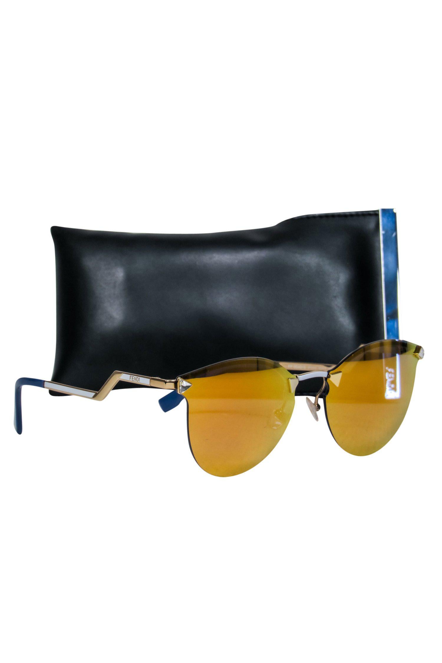 Fendi Gold Reflective Wayfarer Sunglasses: A Glamorous Must-Have