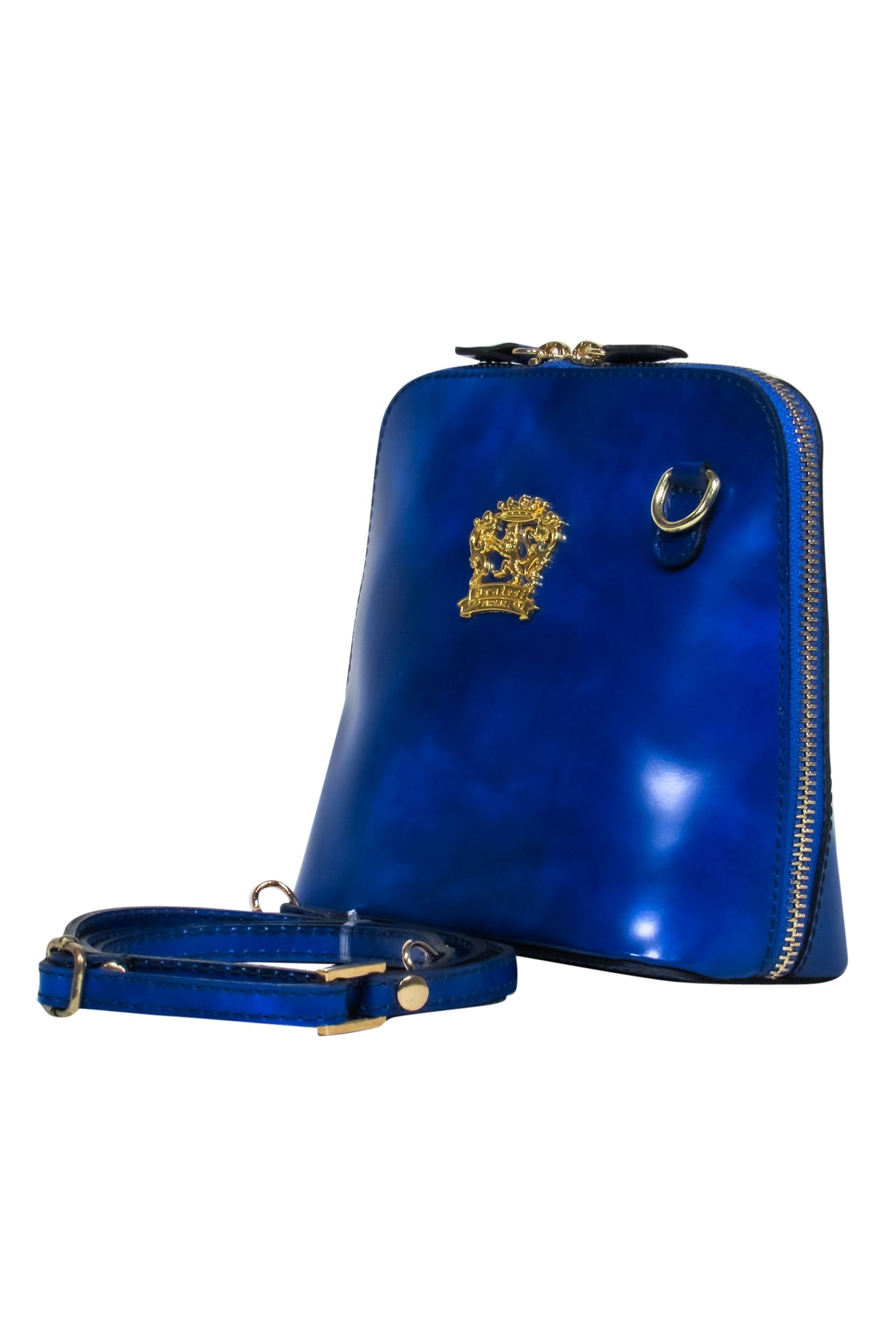 Pratesi - Stunning Cobalt Blue Leather Crossbody Bag with Luxe Logo