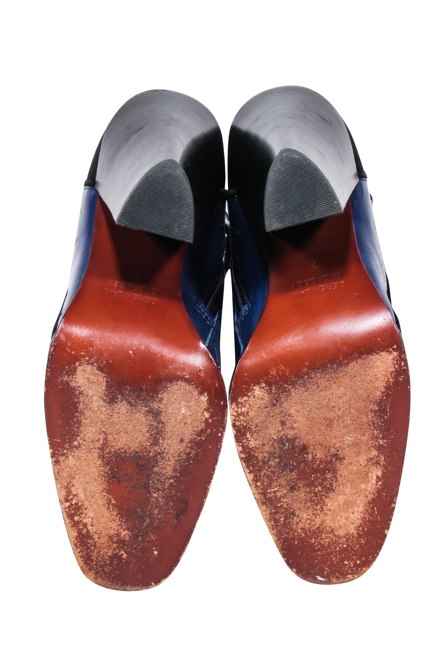 Derek Lam Navy Cow Hair Glam Short Boots - Size 7